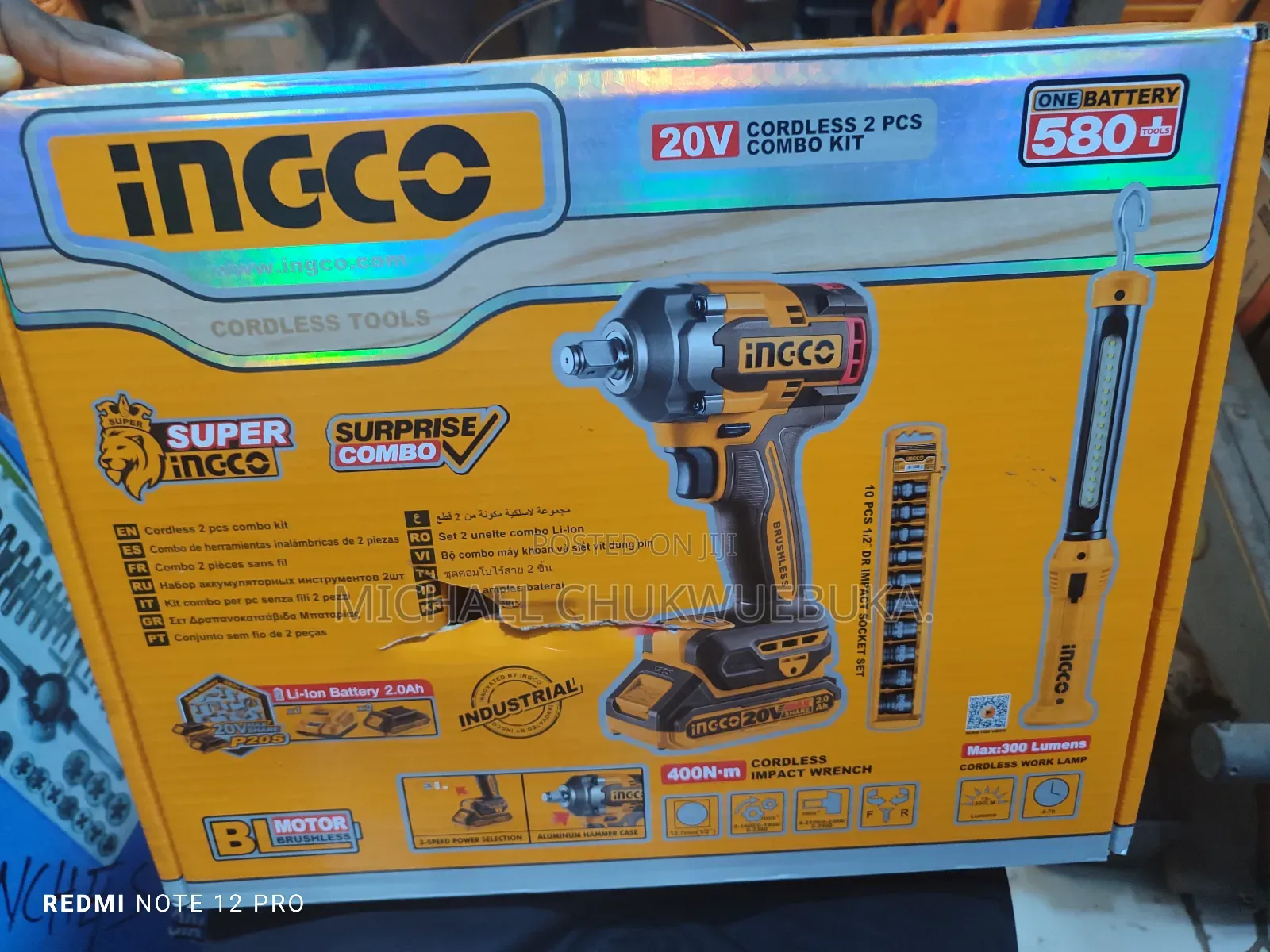 20v Cordless Impact Wrench Ingco 400n-M