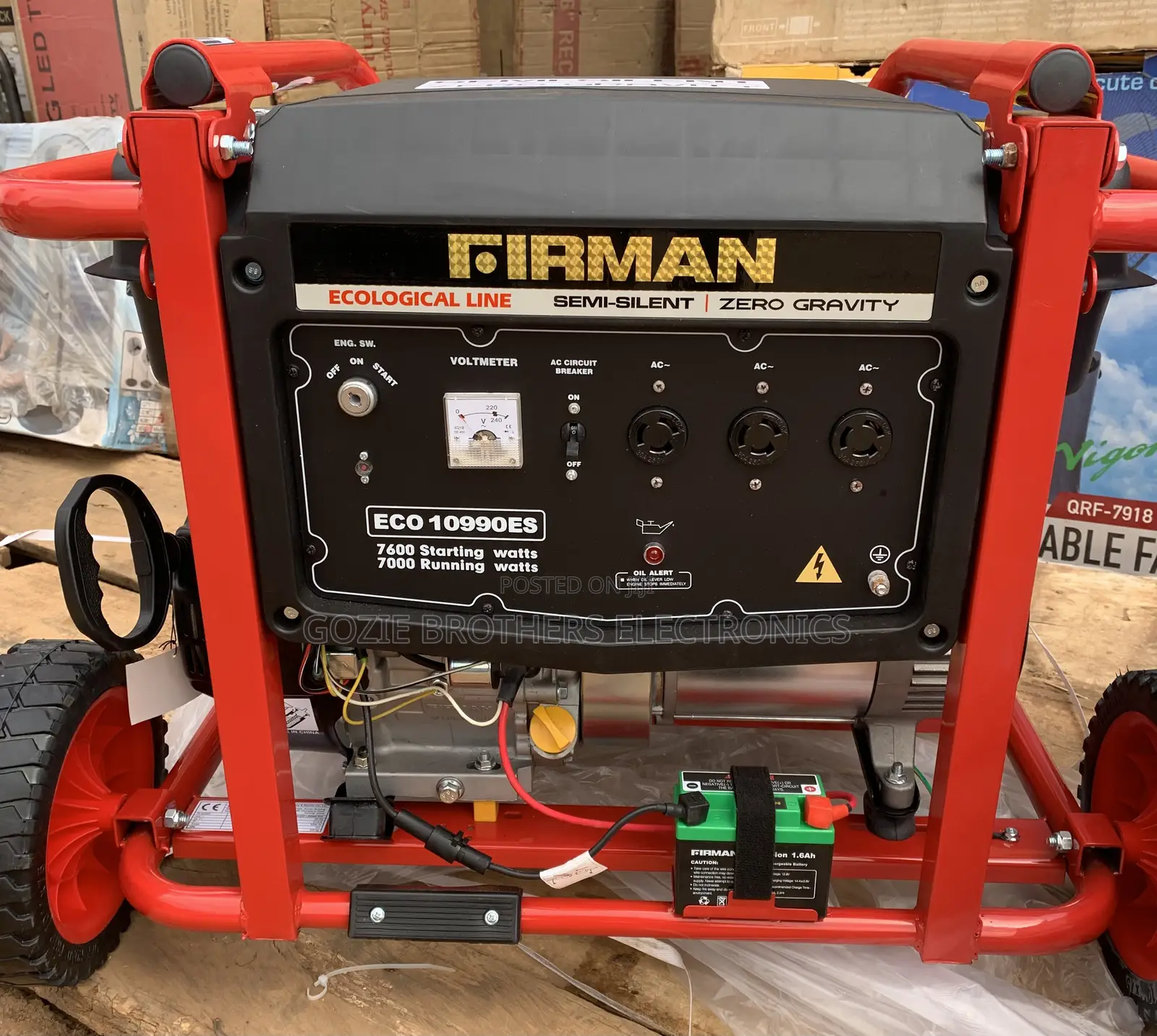 Firman Ecological Silent Generator 7kva With Key and Tyre.