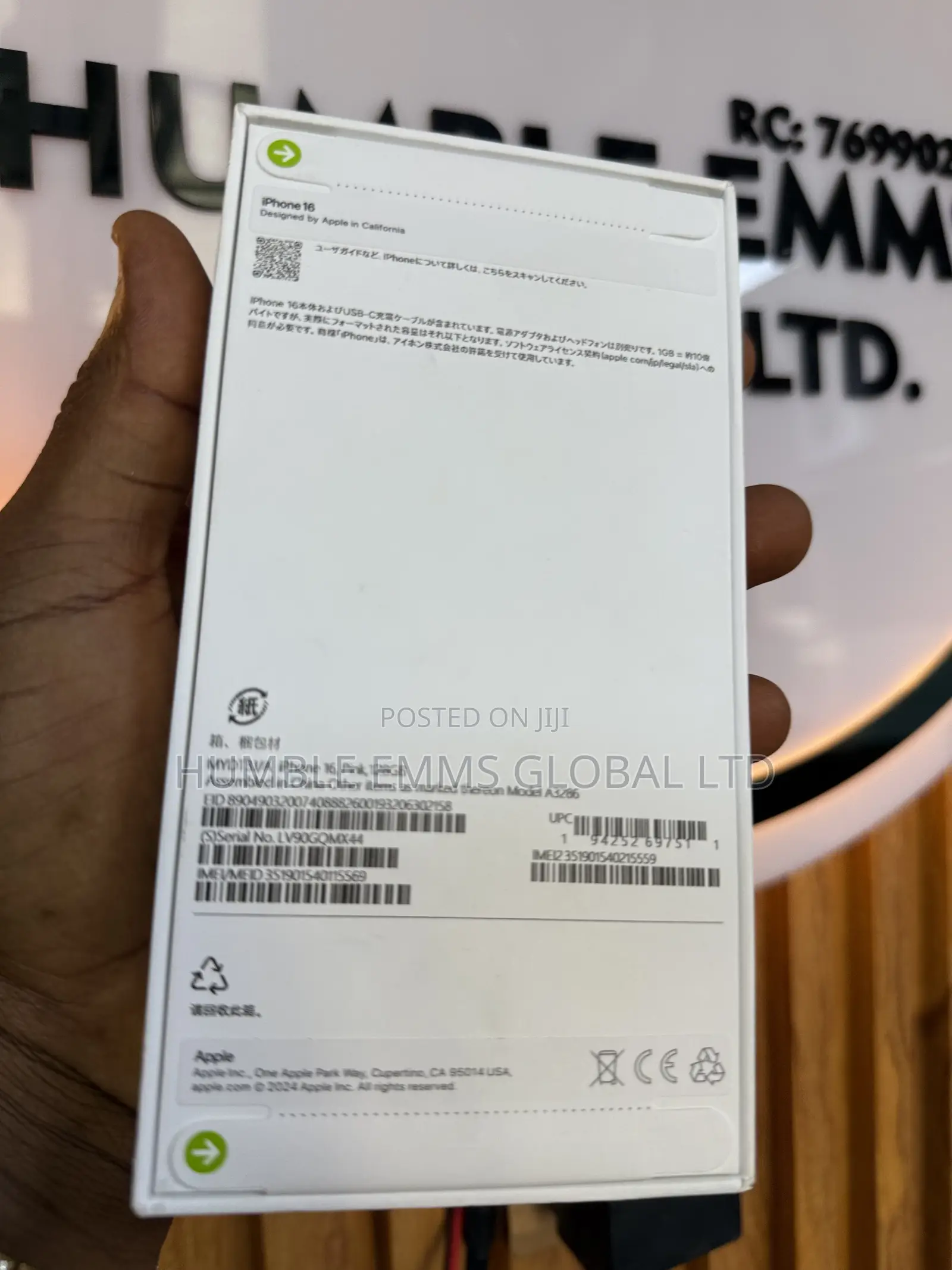 New Apple iPhone 16 128 GB Pink