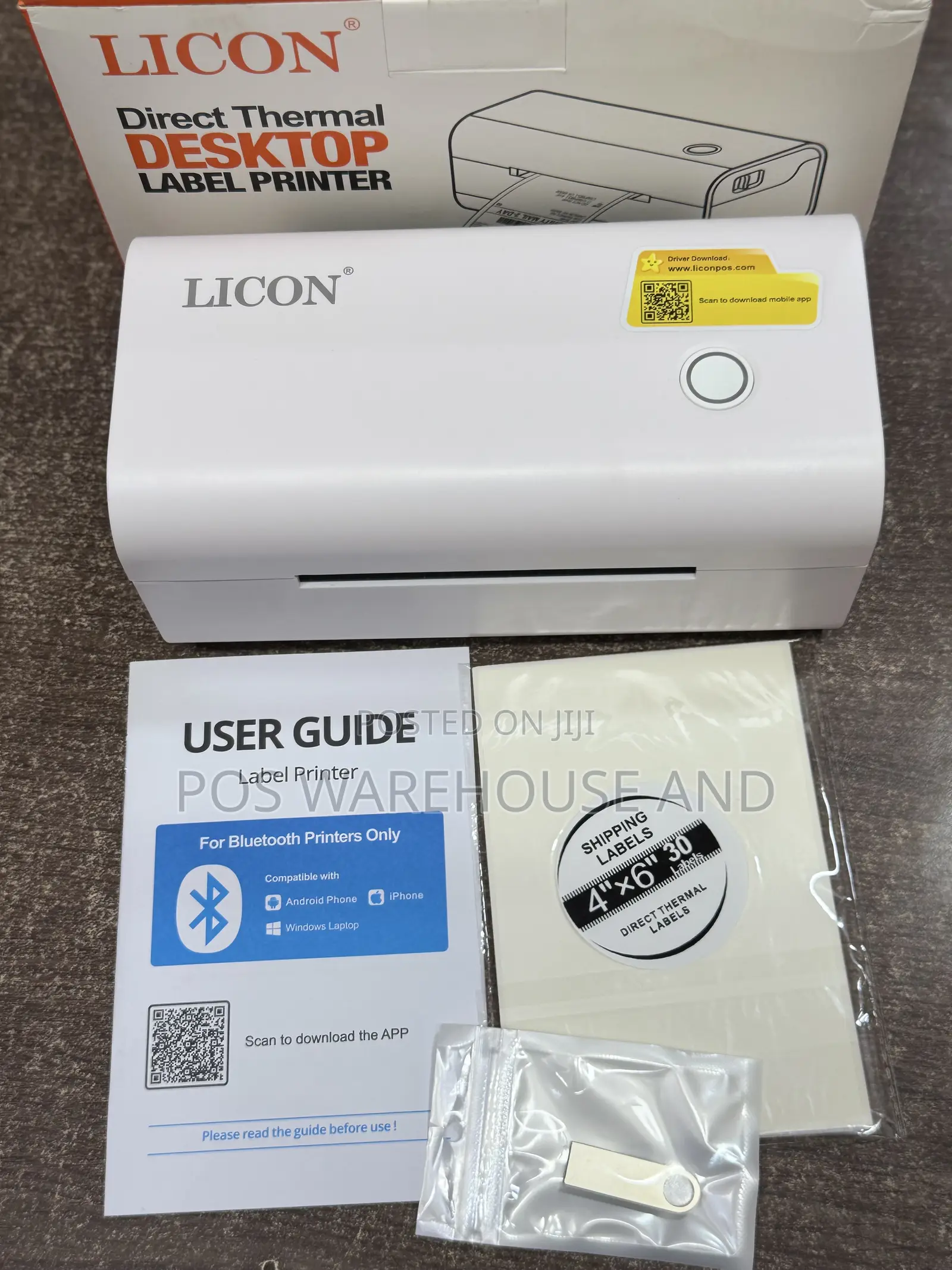 Bluetooth Direct Thermal 4inch Label Printer