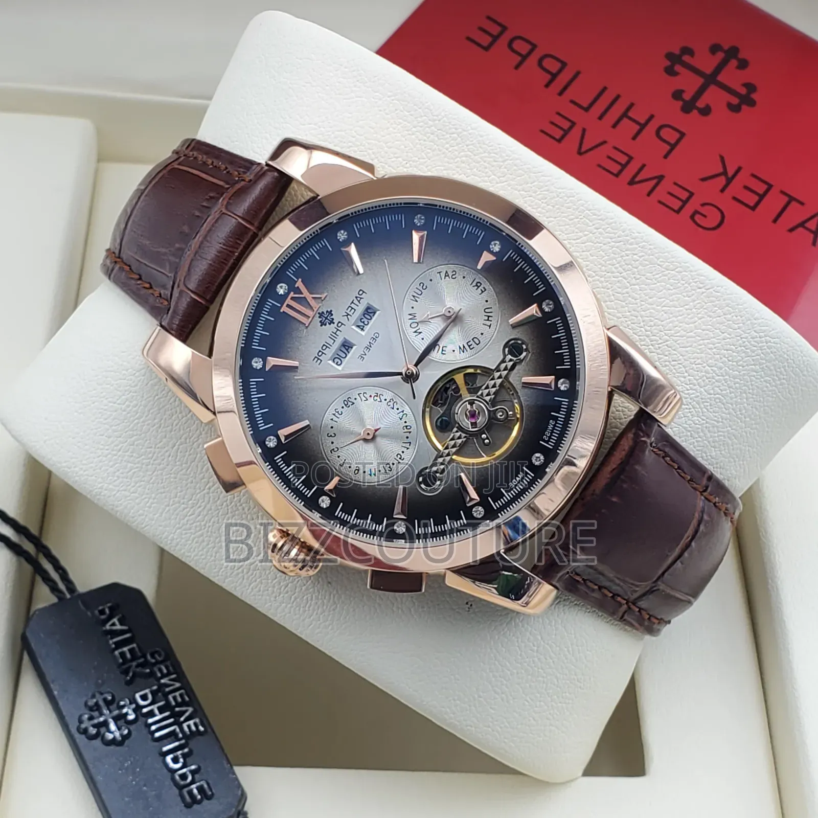 Original Patek Philippe Brown Genuine Leather Strap Watch