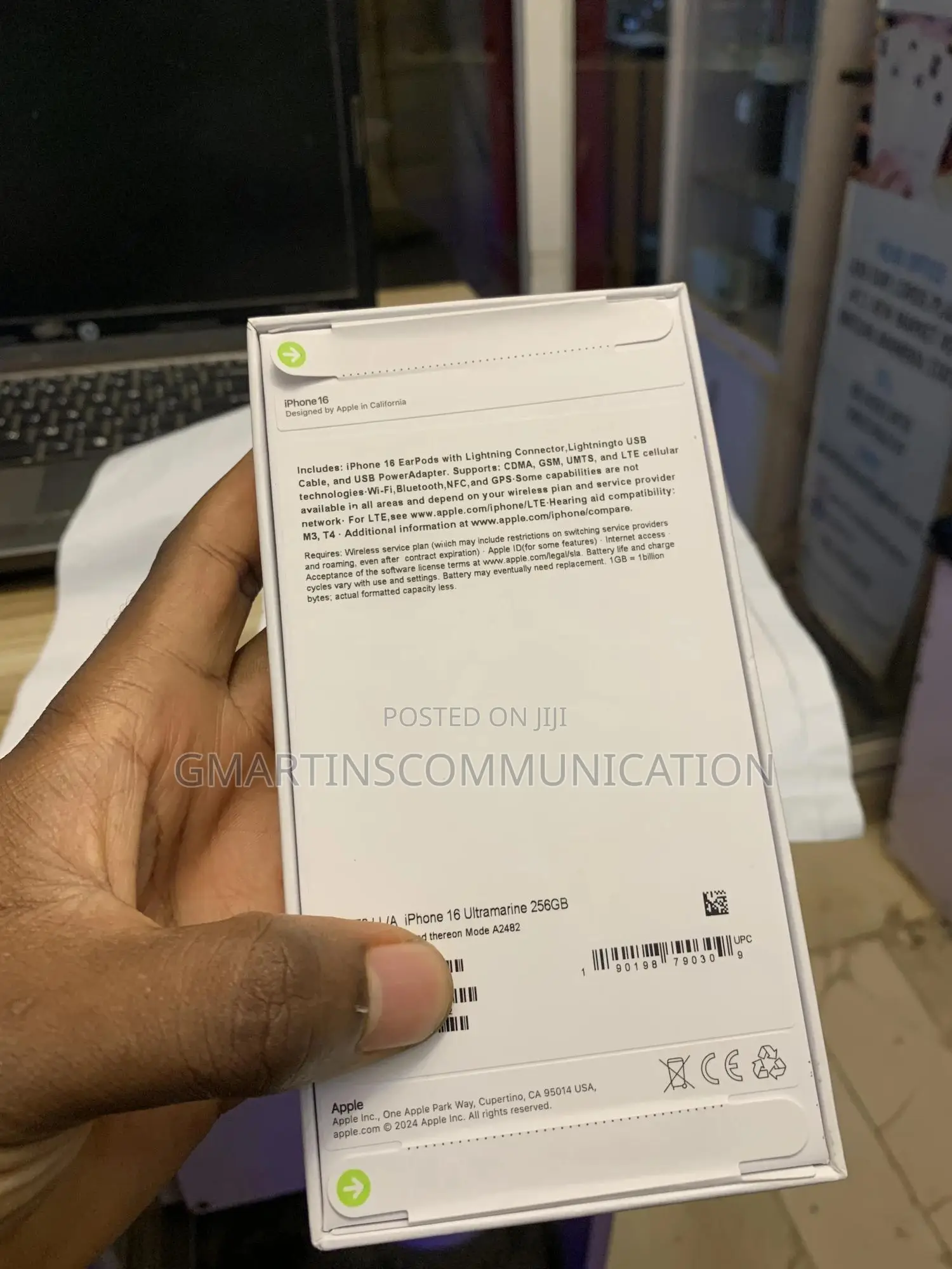 New Apple iPhone 16 256 GB Blue