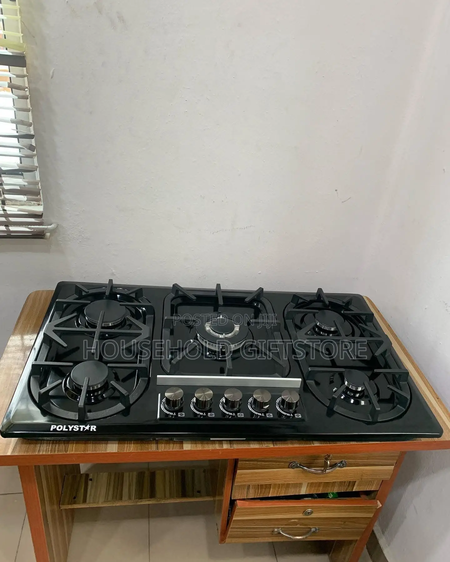 Polystar 5 Burner Inbuilt Gas Cooker