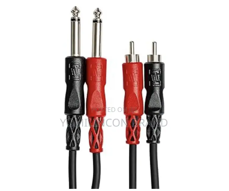 Hosatech CPR-202 Dual 1/4 in Ts to Dual Rca 2m