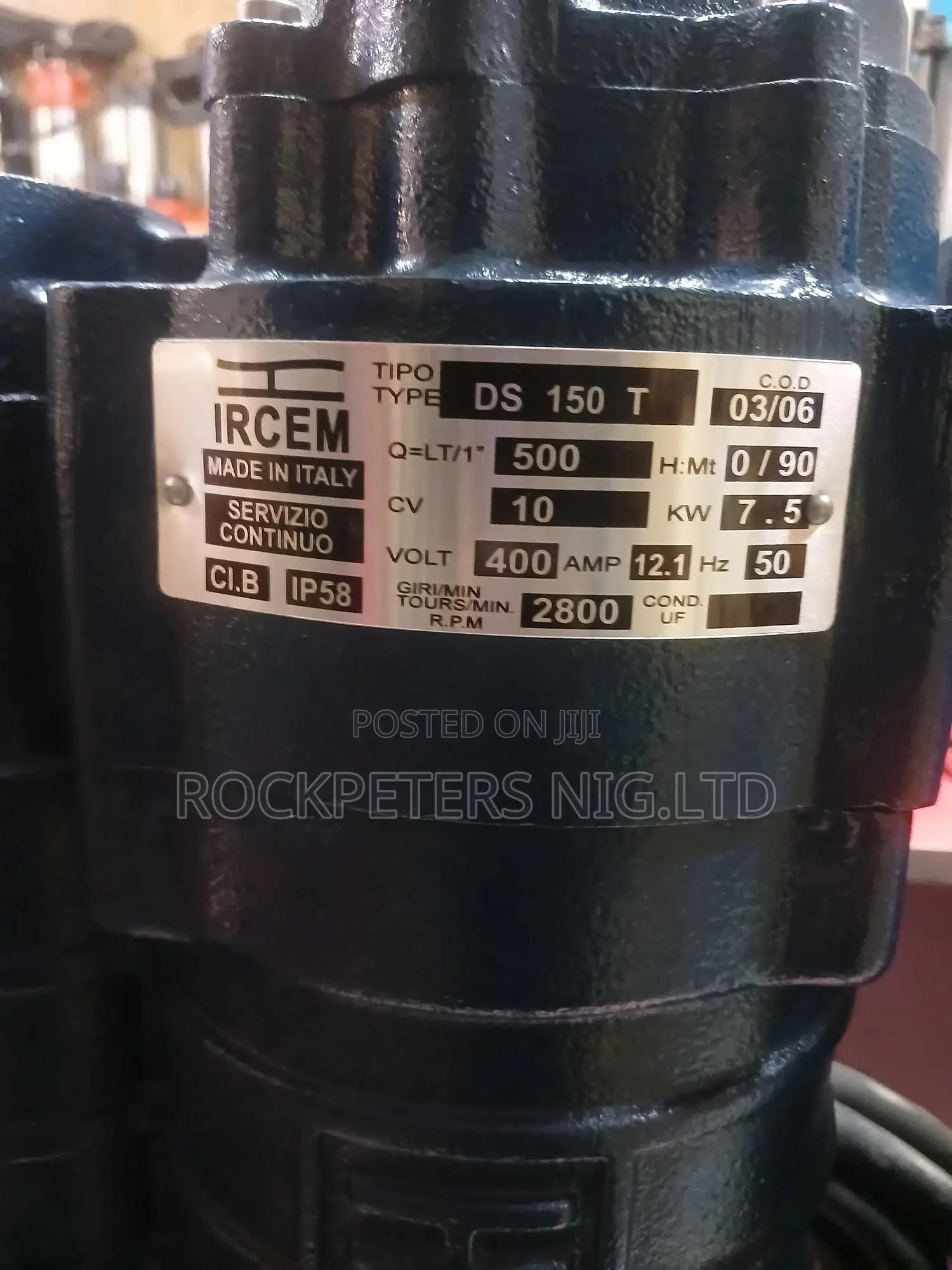 Ircem 4" / 10hp Ds 150t Submersible Drainage Pump