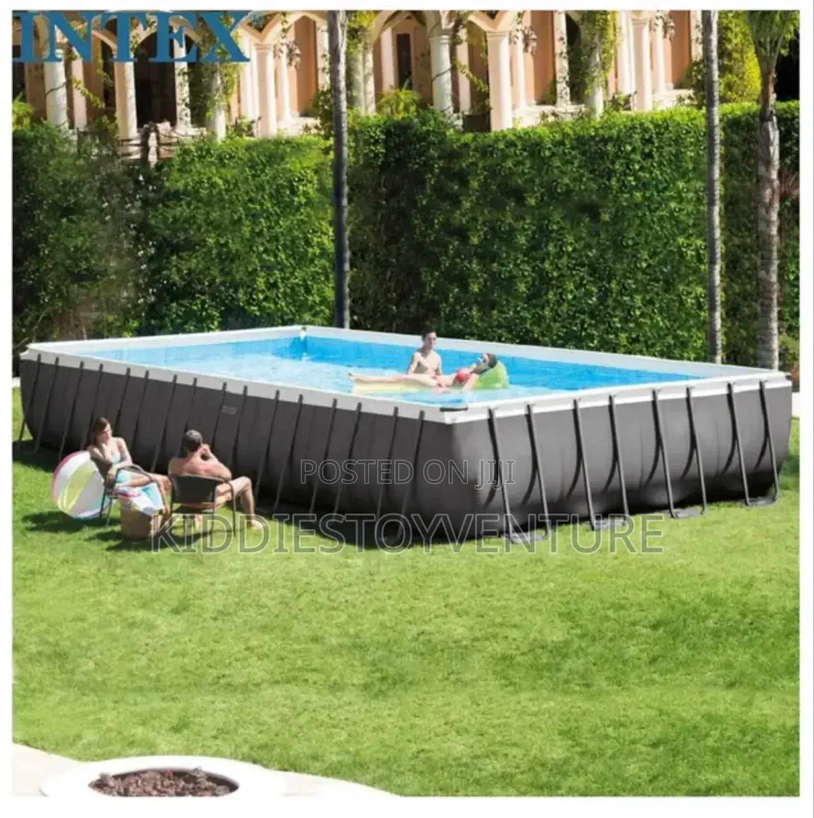 24ft By 12ft Intex Metal Prism Above Ground Swimming Pool
