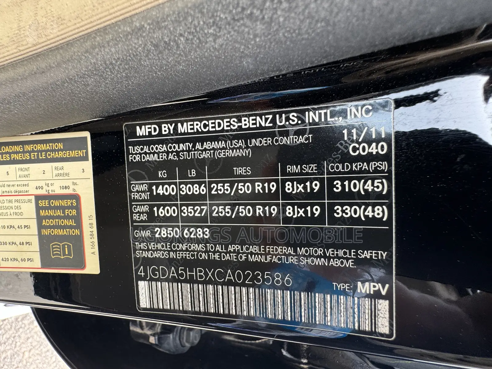 Mercedes-Benz M Class ML 350 BlueTEC 4Matic 2012 Black