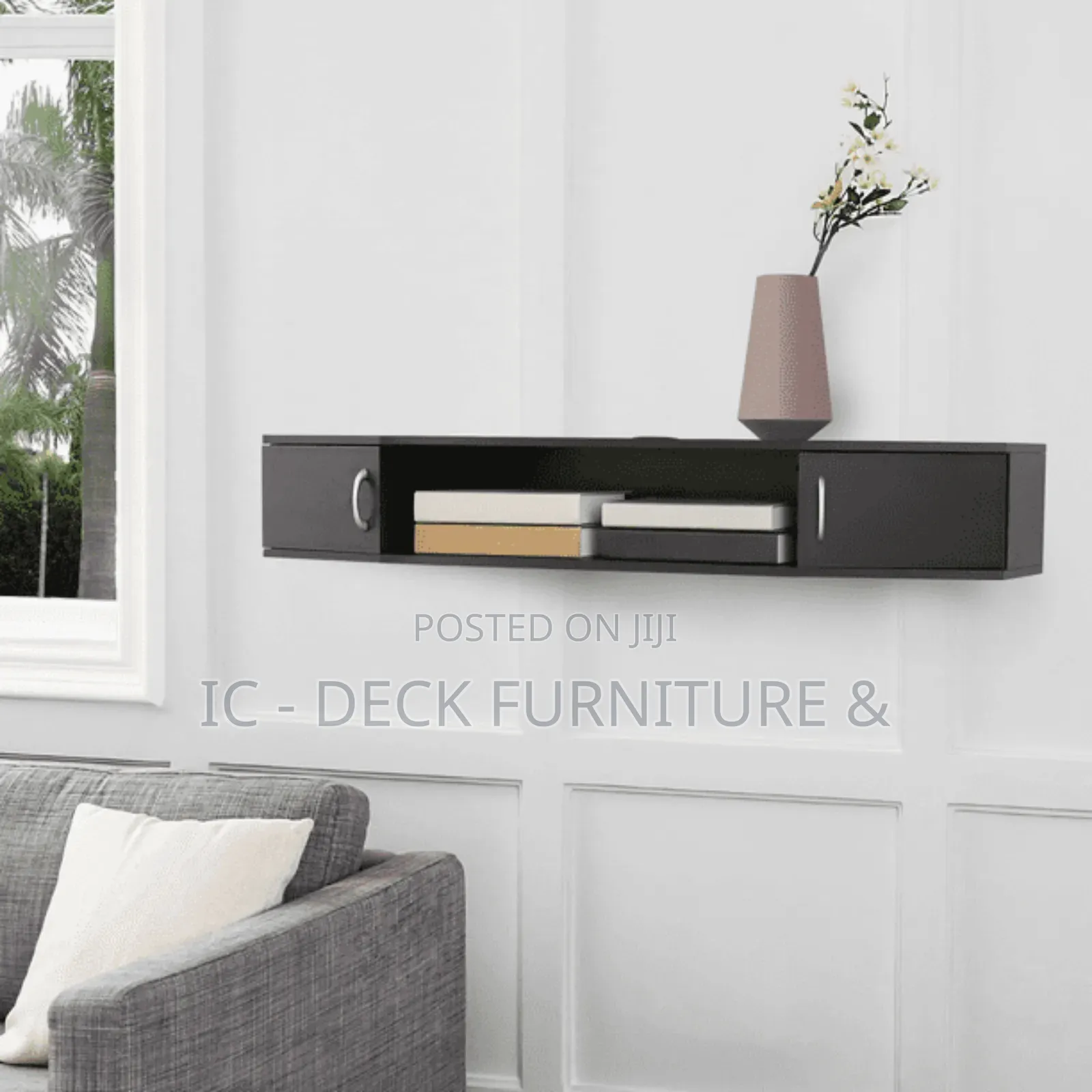 Tvs5 Wall Mount 4ft Wall Shelf / TV Stand, 50" TV Max