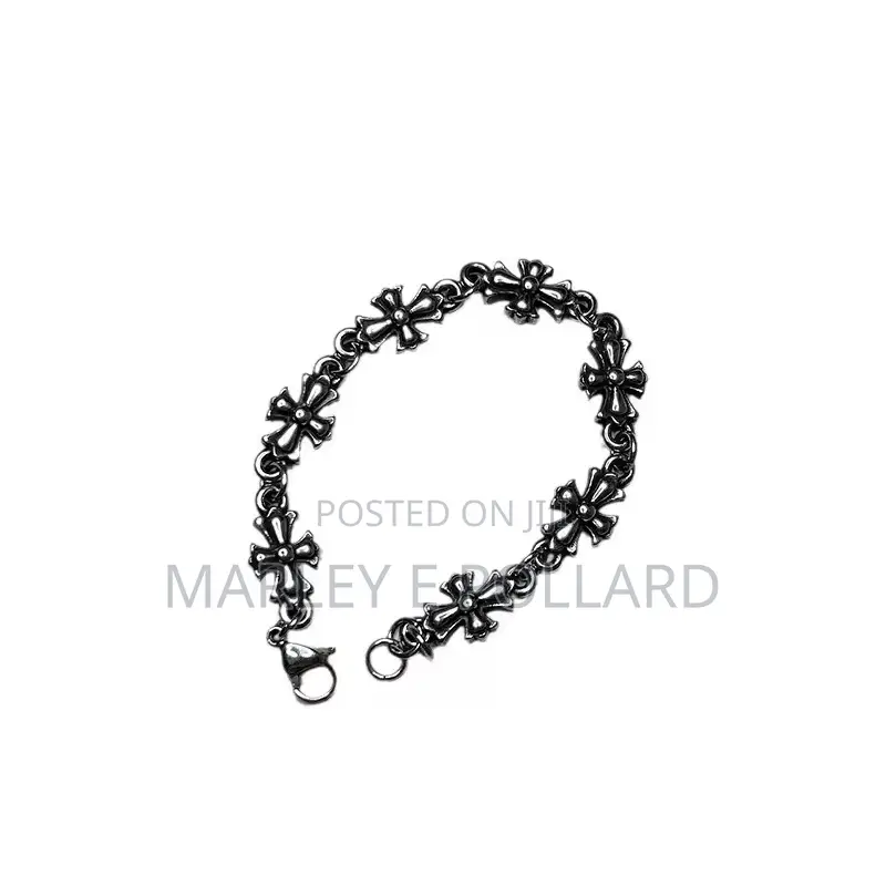 Chrome Hearts Punk Y2k Silver Steel Bracelet