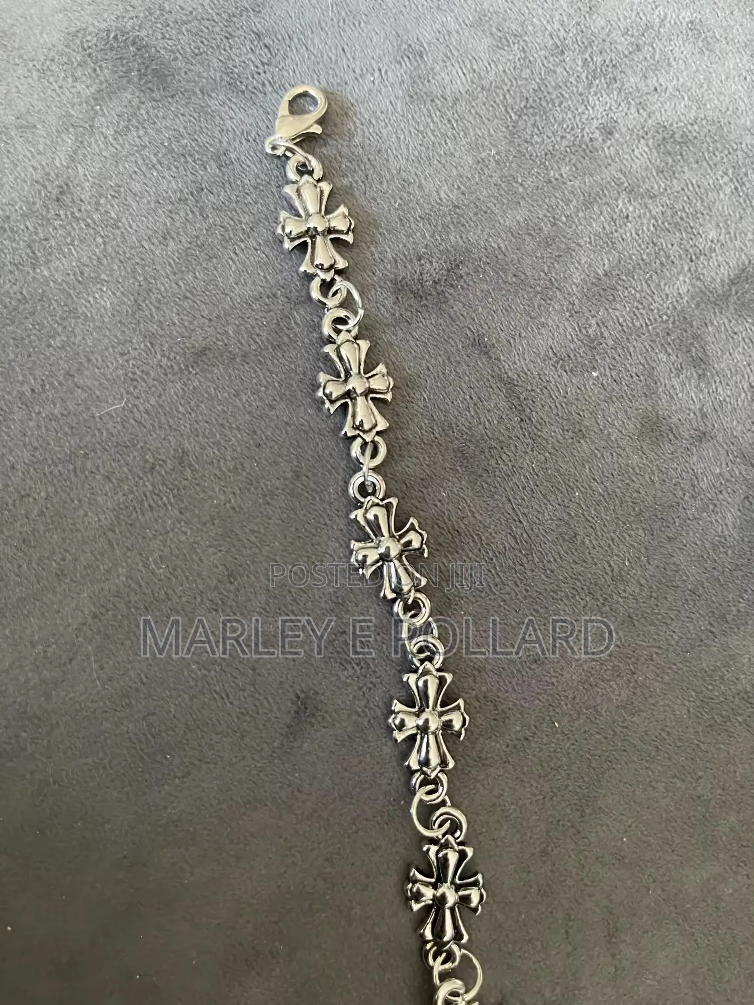 Chrome Hearts Punk Y2k Silver Steel Bracelet