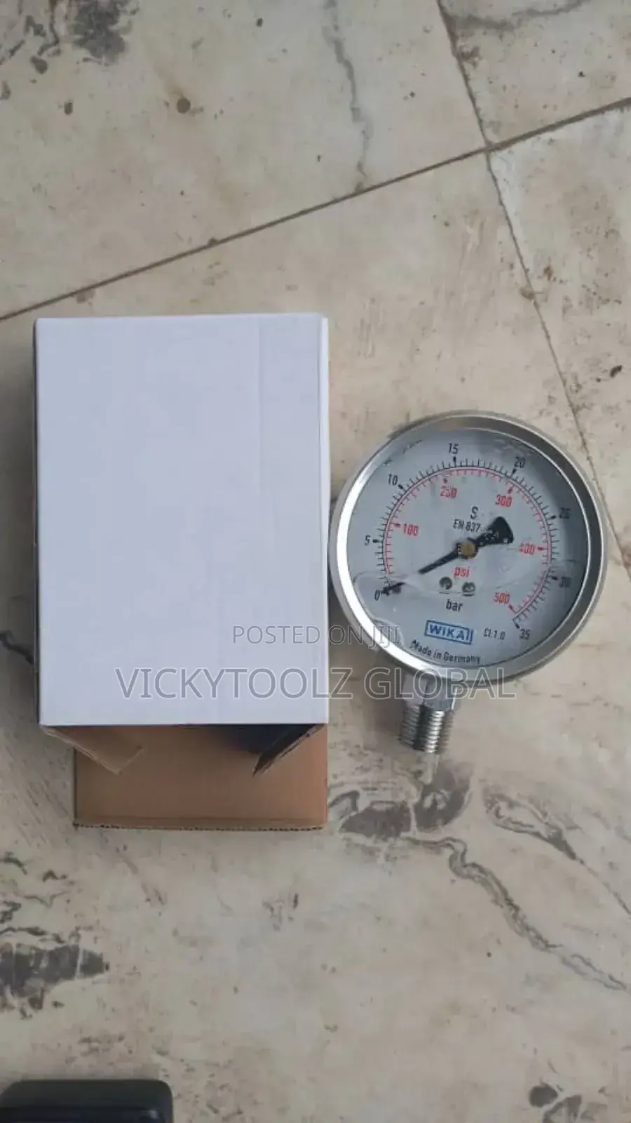 Pressure Gauge 0 to 500psi (4" Face)