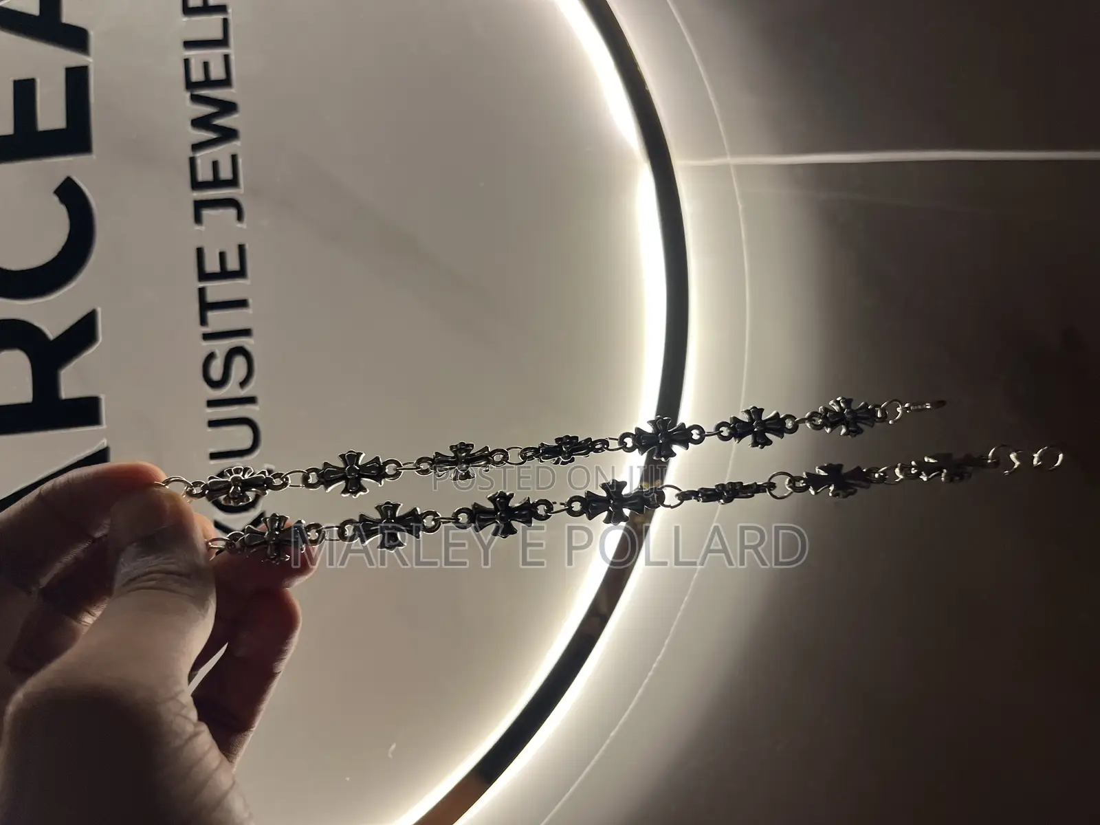 Chrome Hearts Punk Y2k Silver Steel Bracelet