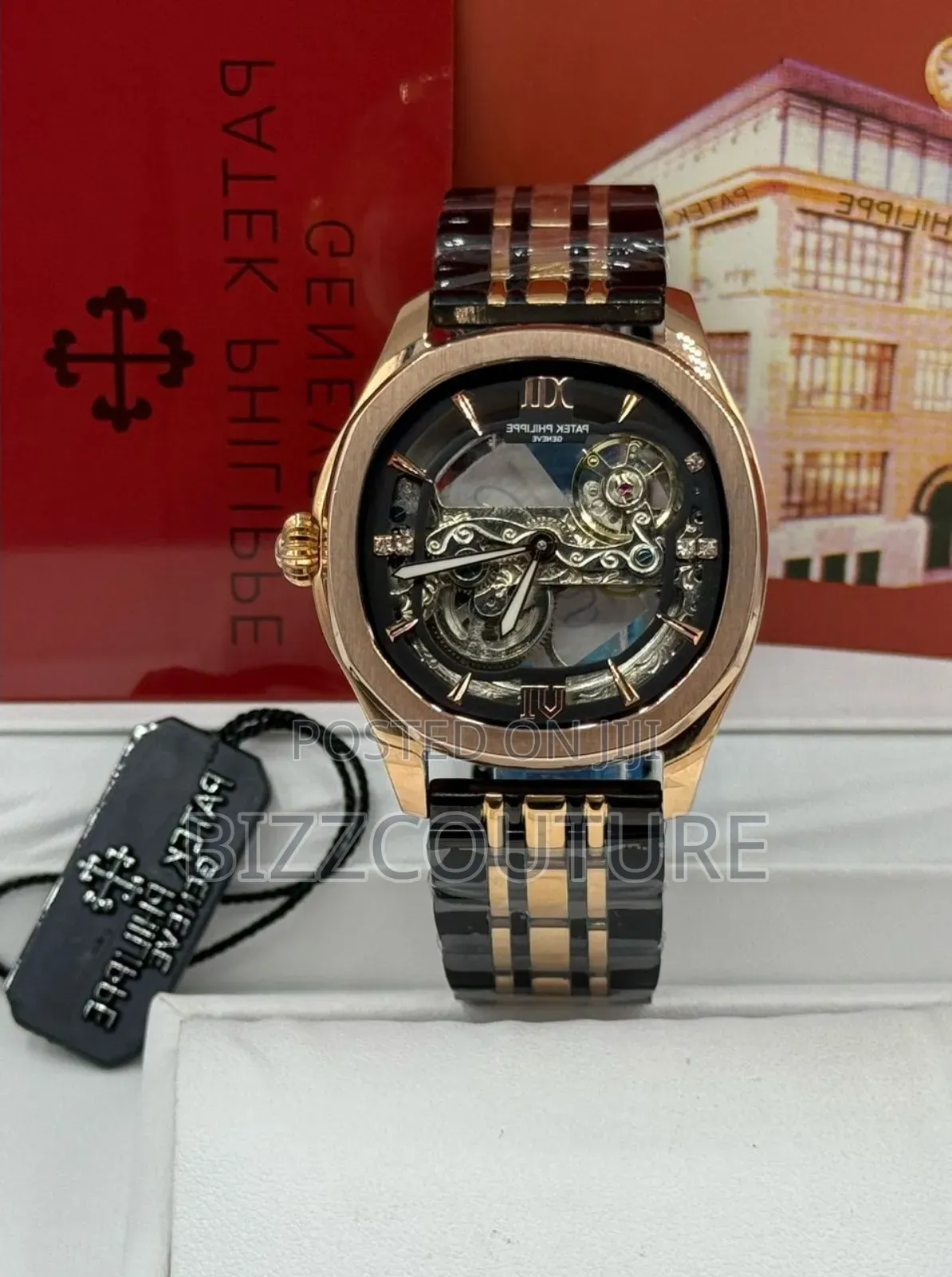 Original Patek Philippe Black and Gold Bracelet Watch