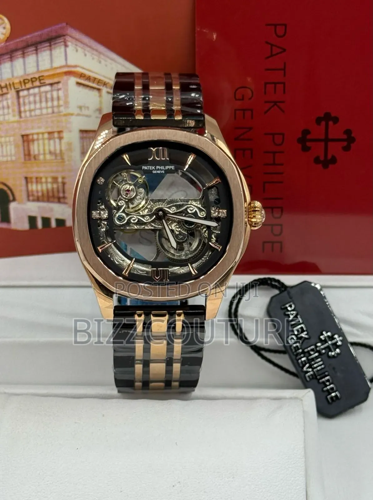 Original Patek Philippe Black and Gold Bracelet Watch