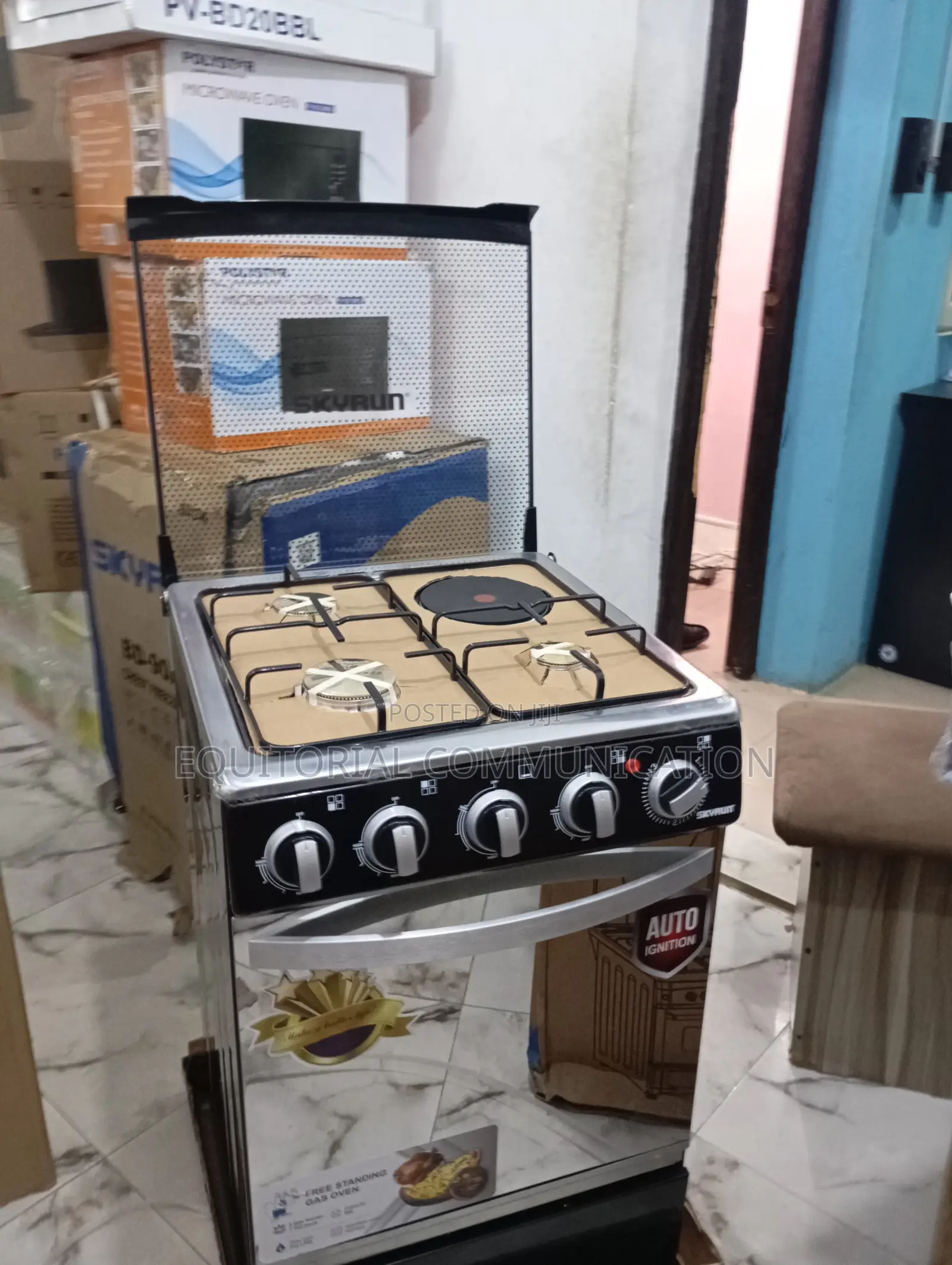 Skyrun Cooking Canvas 3 +1 Gas Cooker GCS-3g1e/X Black