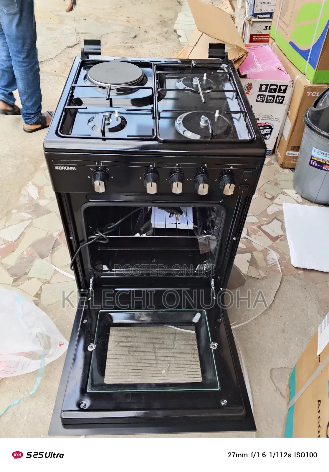 Bruhm Gas Cooker 3 Gas 1 Electric Burner