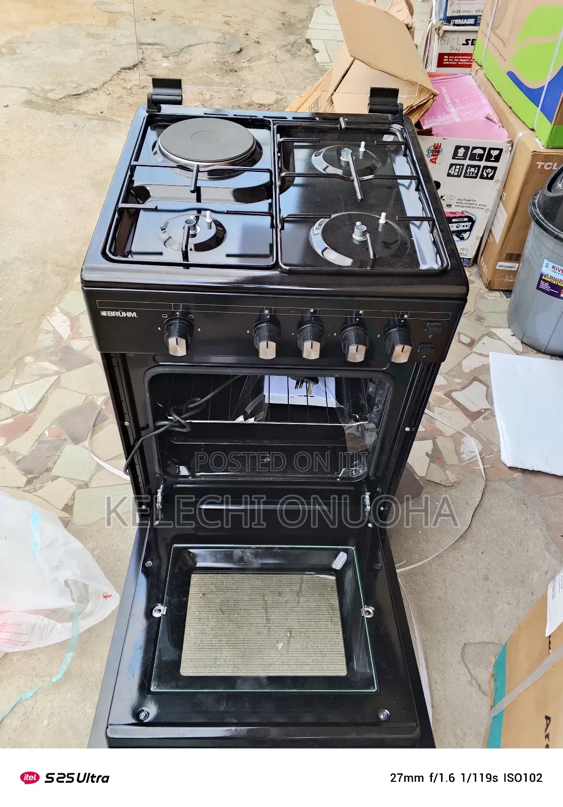 Bruhm Gas Cooker 3 Gas 1 Electric Burner