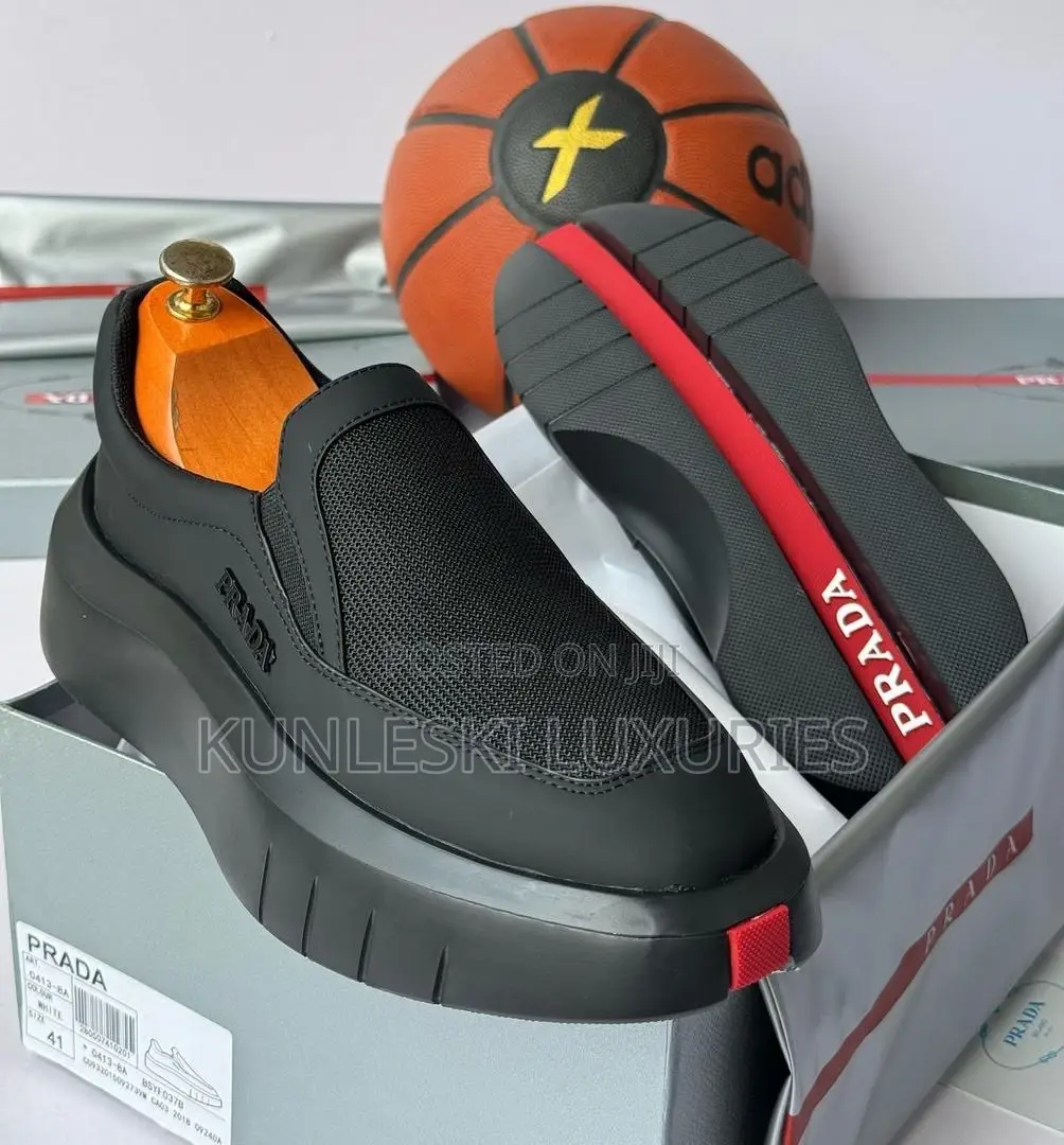 Original New Prada Milano Leather Sneakers in Two Colors