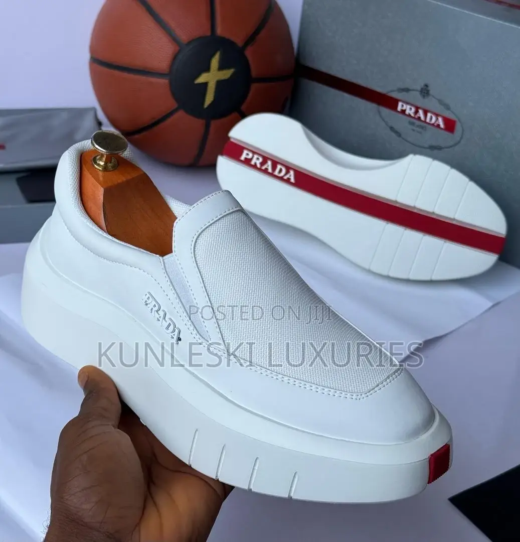 Original New Prada Milano Leather Sneakers in Two Colors