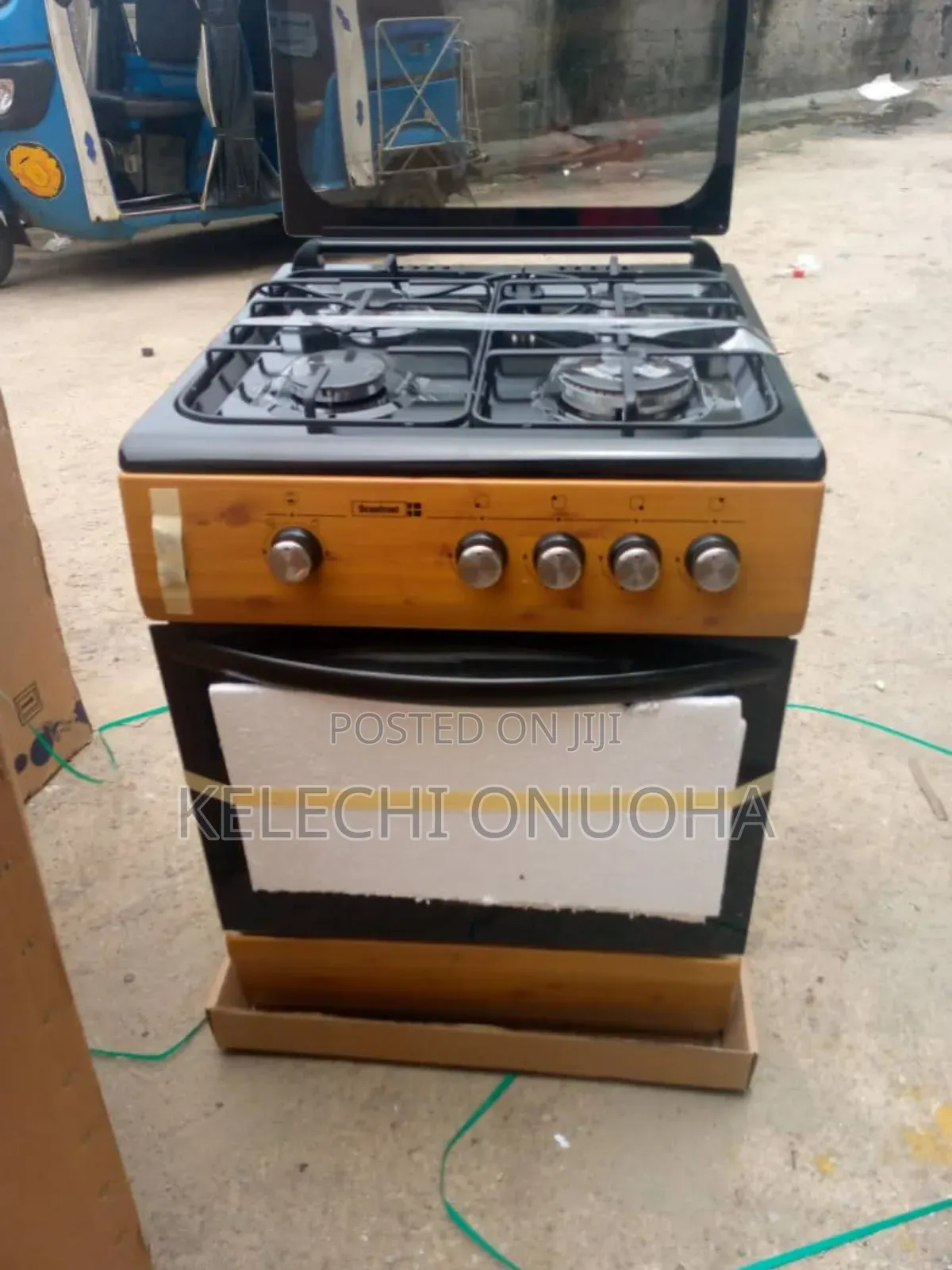 Maxi Wooden Gas Cooker 3 Gas 1 Electric
