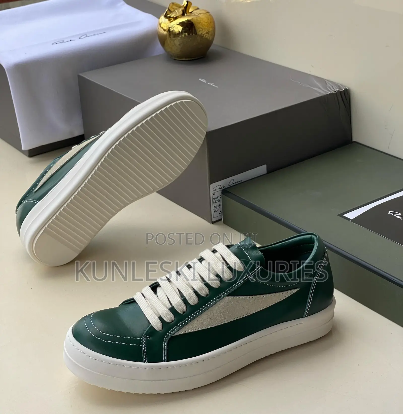 Original Rick Owen Cut Leather Sneakers in 2 Colorways