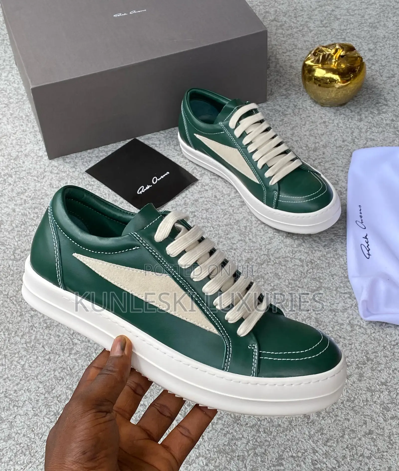 Original Rick Owen Cut Leather Sneakers in 2 Colorways