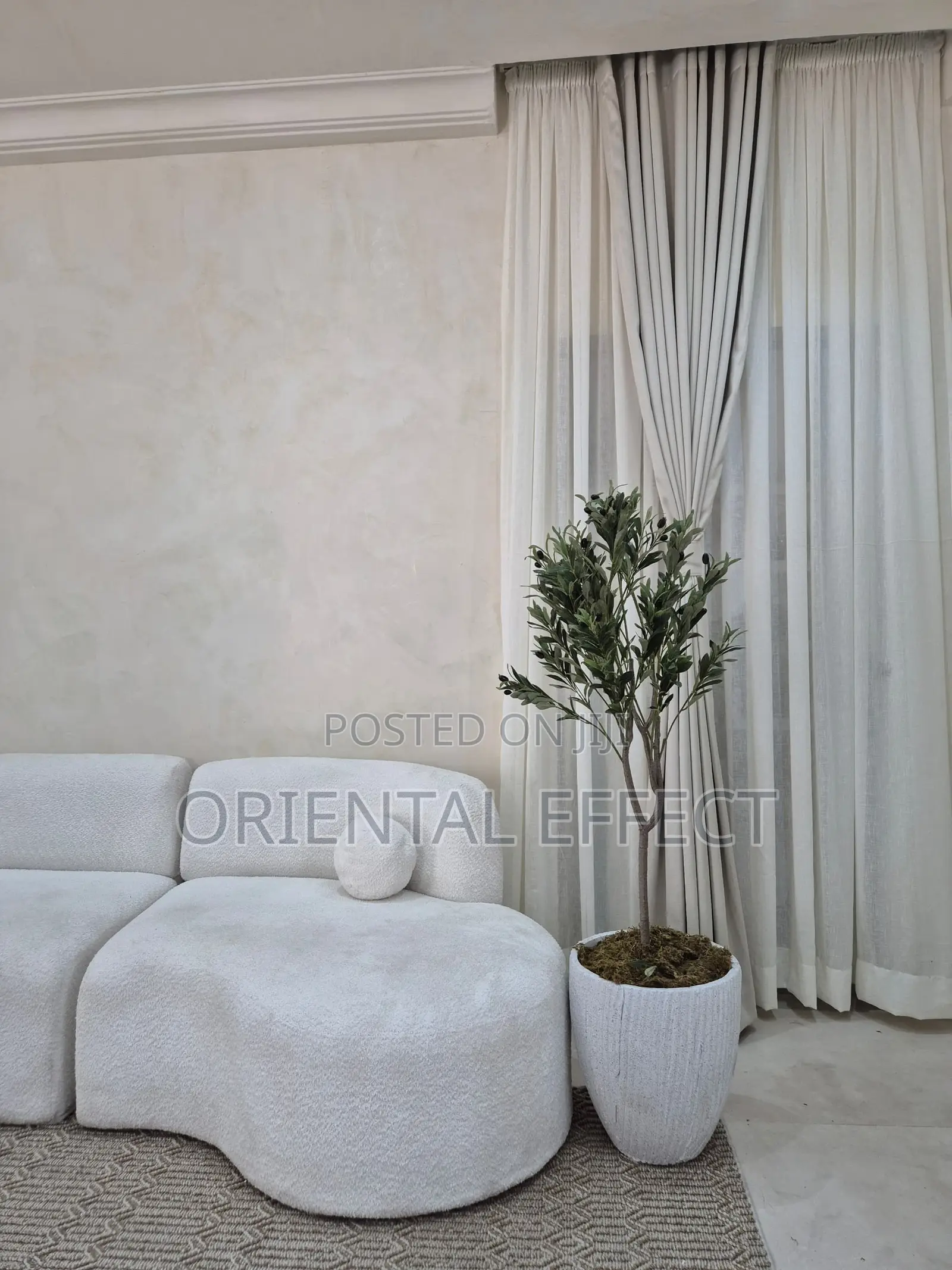 Olive Tree 142cm With Granite Stripe Bowl ( Grey)