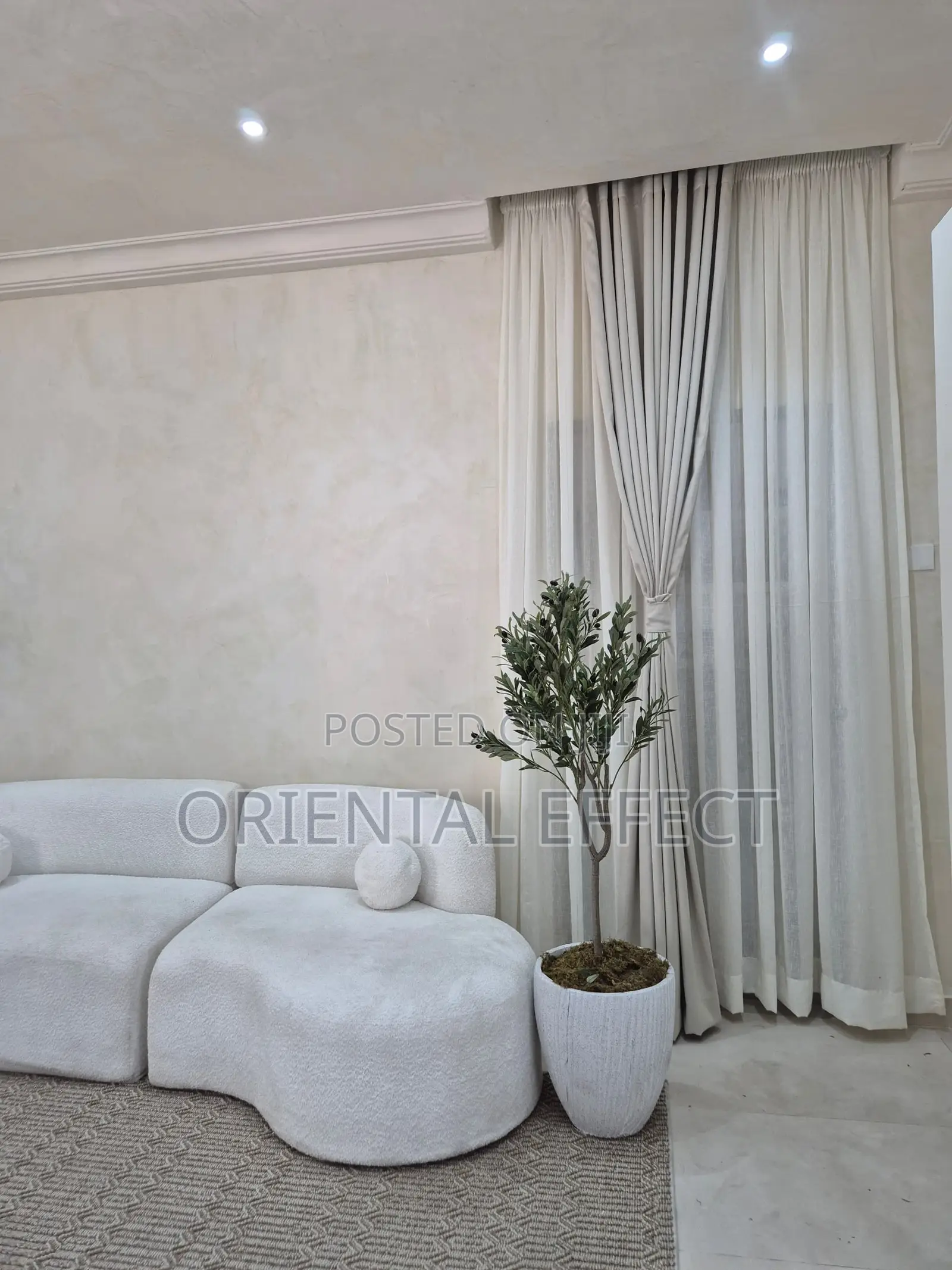 Olive Tree 142cm With Granite Stripe Bowl ( Grey)