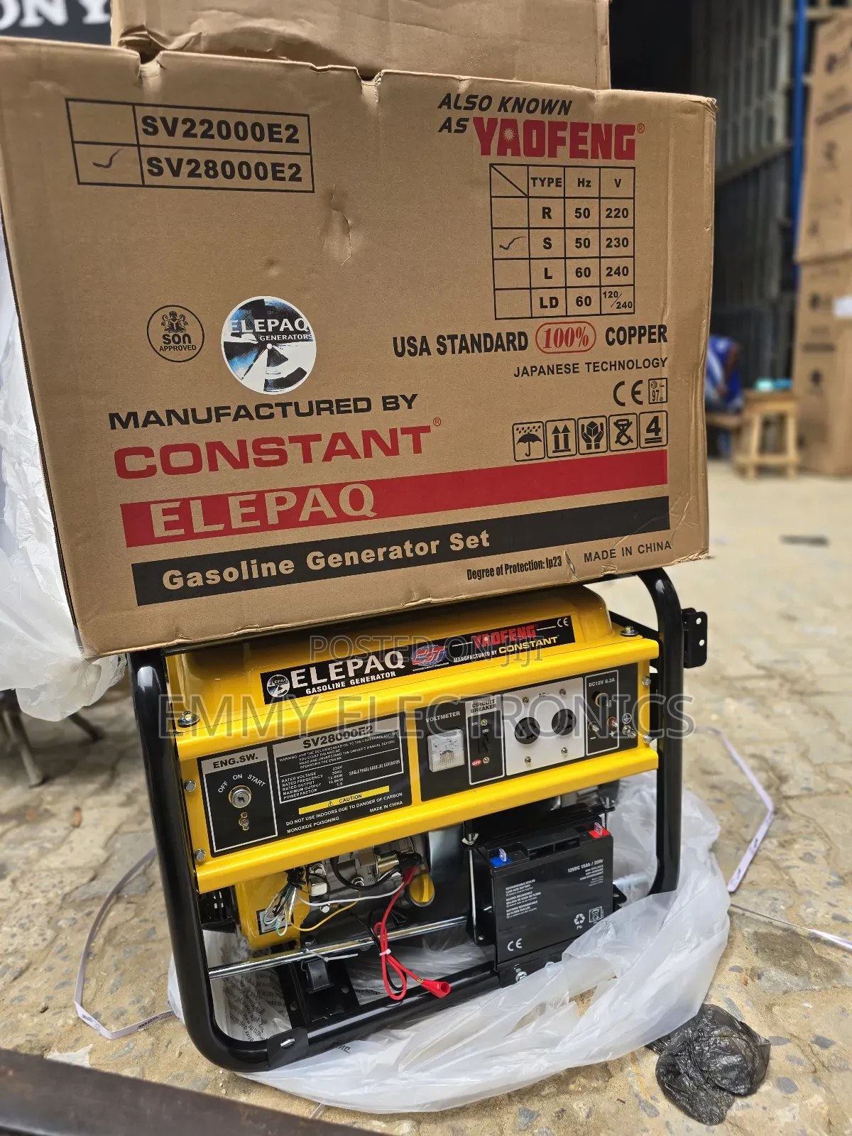 I Have Brand New Elepaq Constant Petrol Gen 100%Coppe12.5kva
