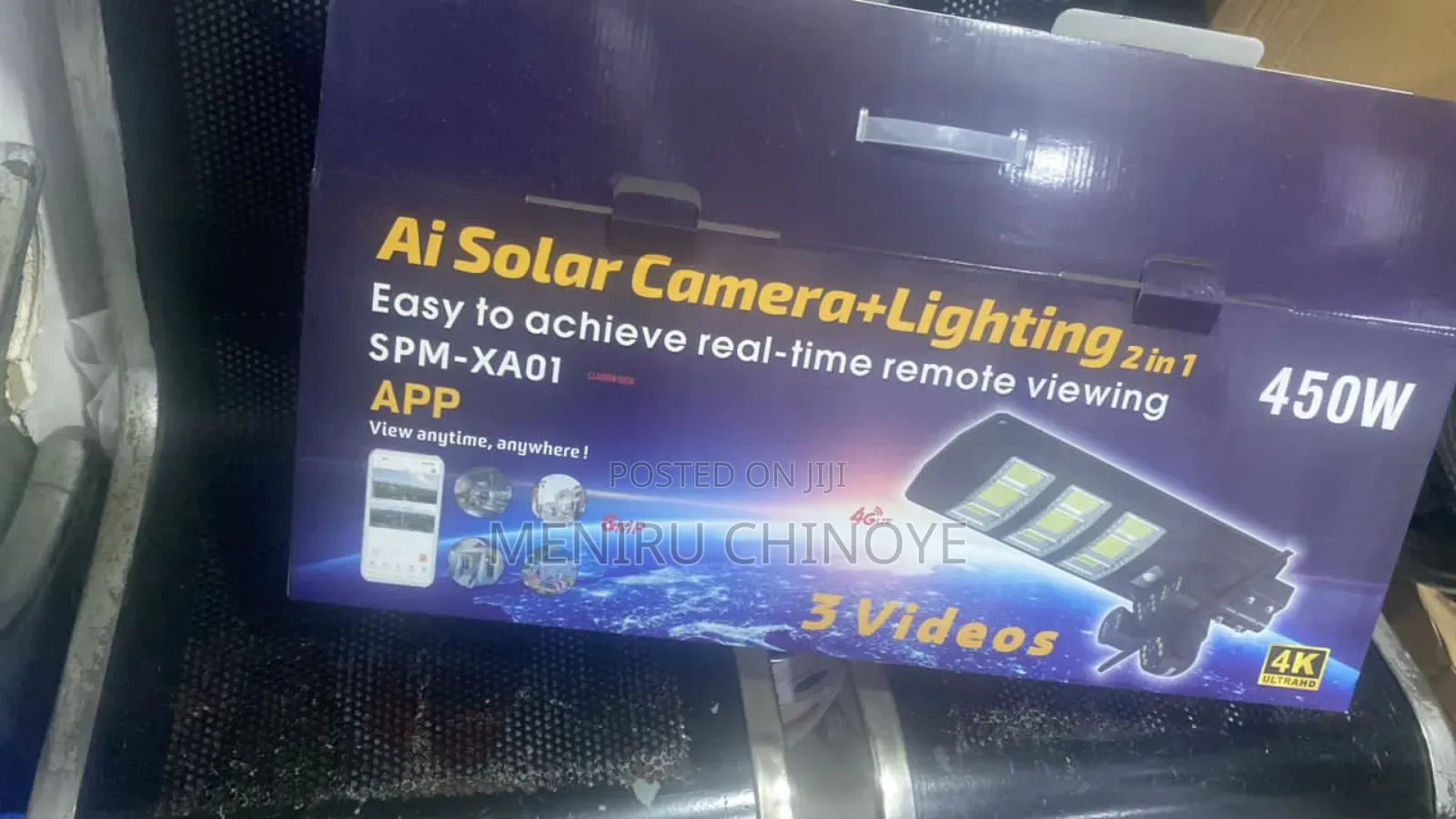 V380 3 Lens Solar Street Light Camera