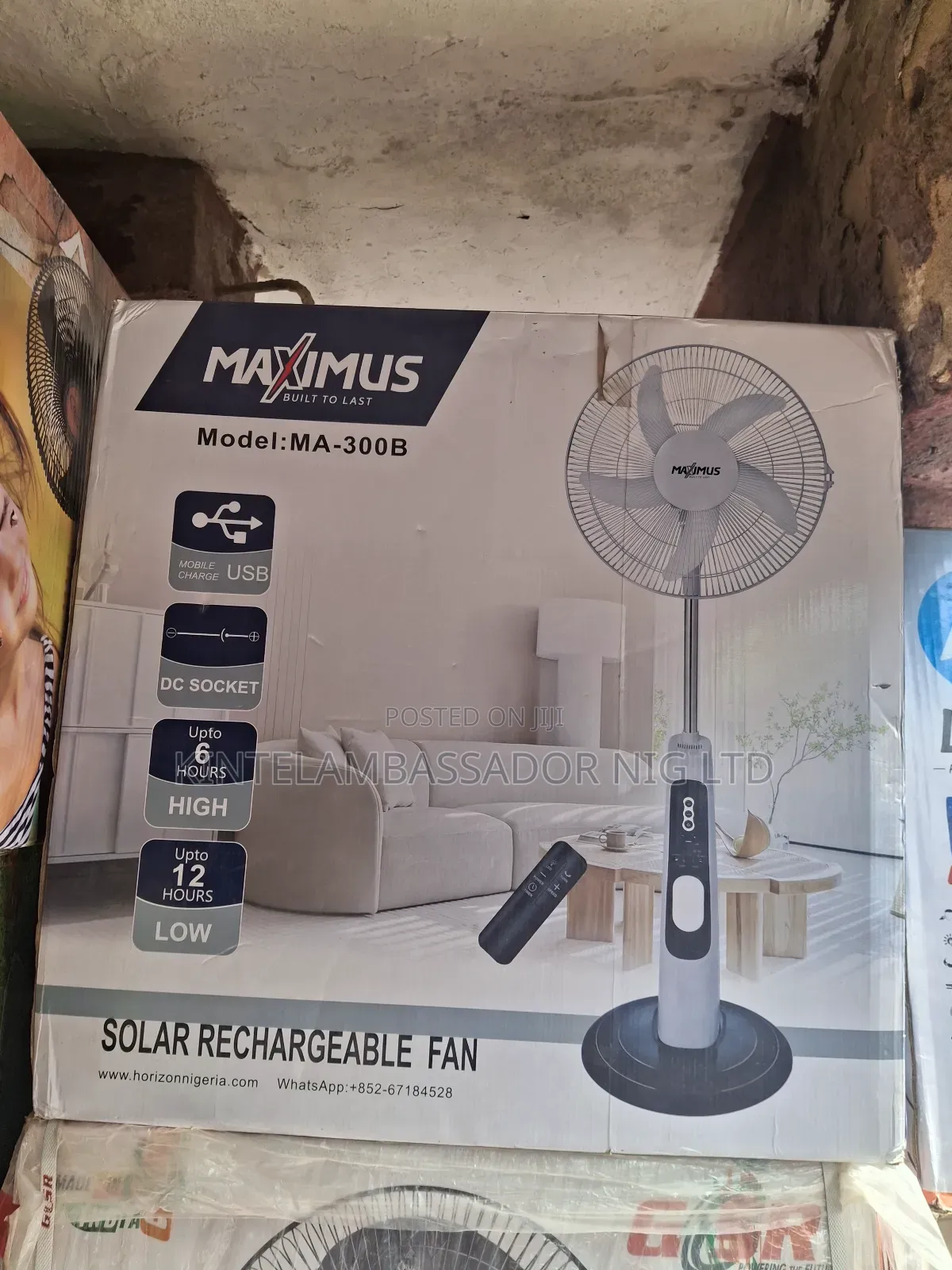 Maximus Rechargeable Fan