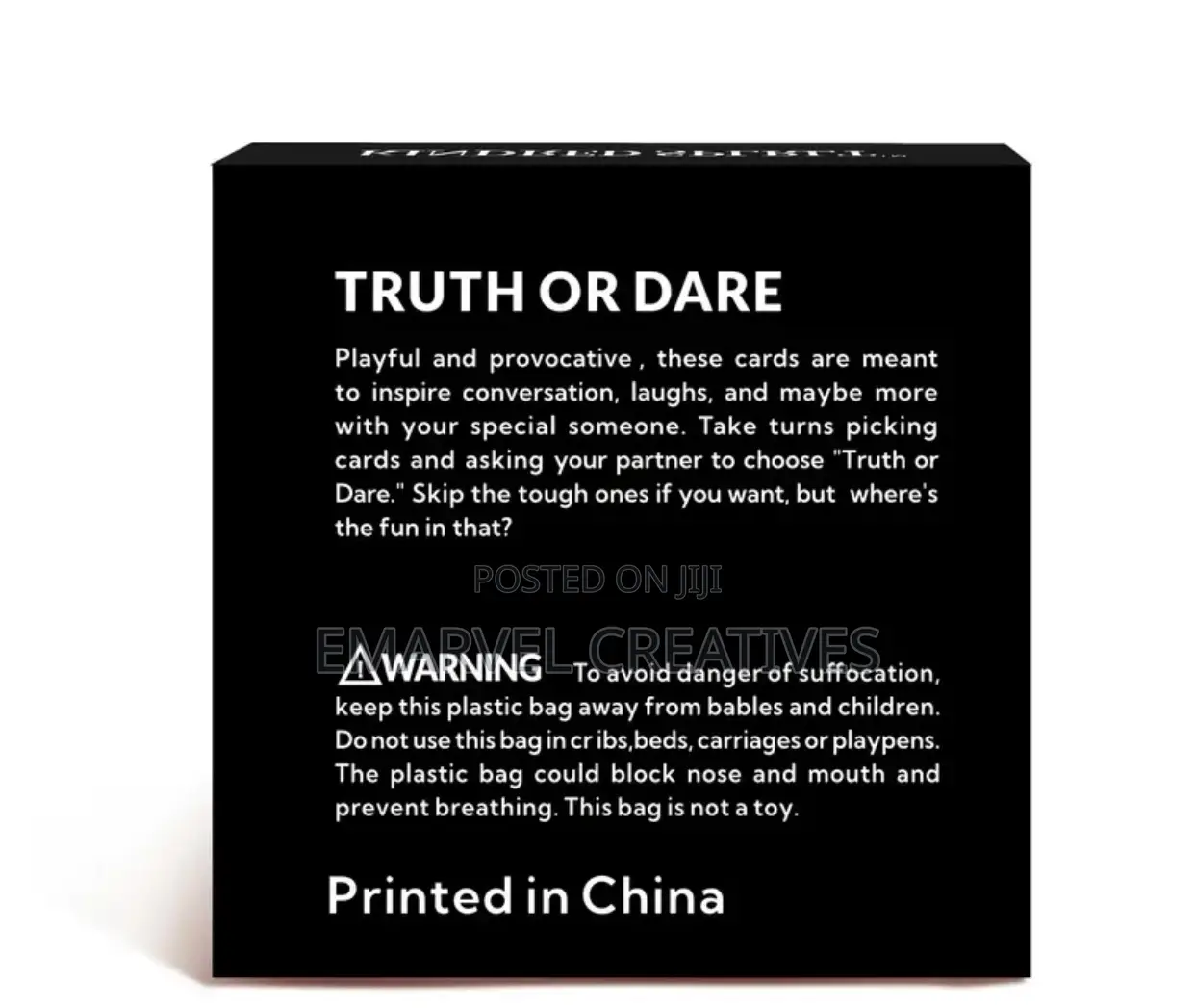 1 Box of Truth or Dare Cards for Adults, Promoting Intimacy