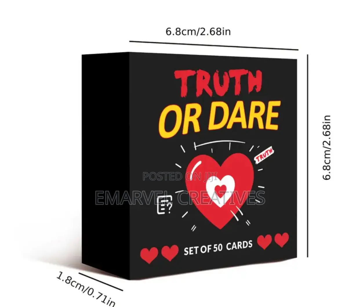 1 Box of Truth or Dare Cards for Adults, Promoting Intimacy