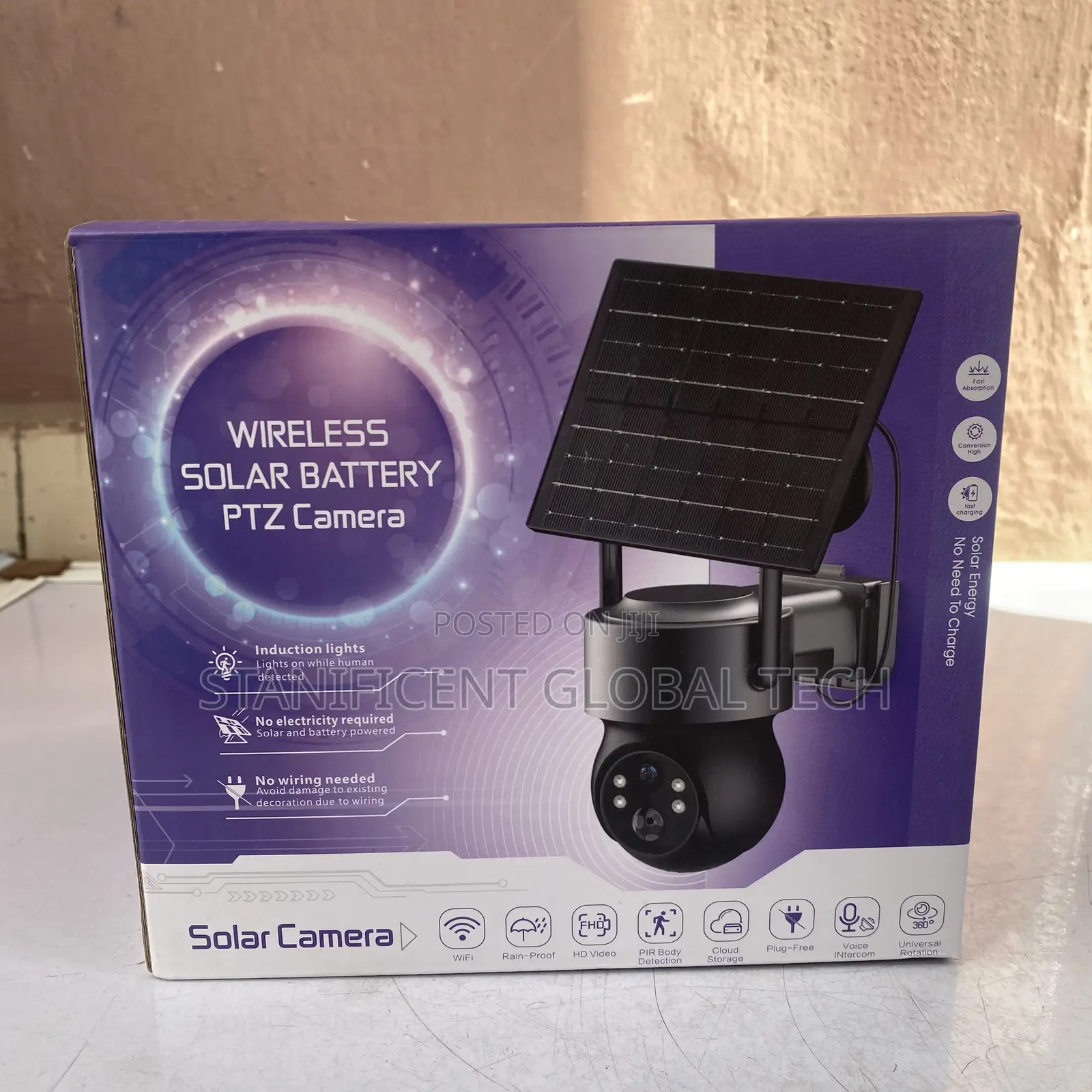 Solar Powered Wifi Single Lens Ptz Outdoor Camera Icsee App