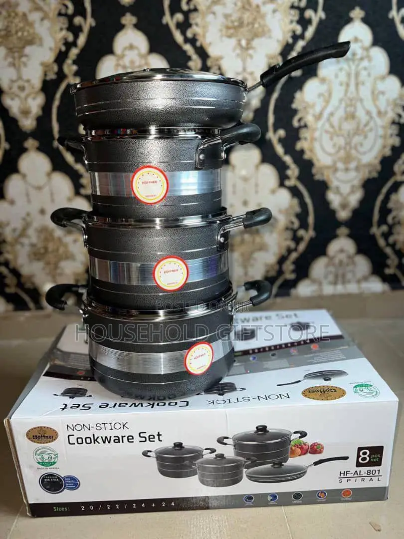 8pcs Hoffner (801) Nonstick Pot Set