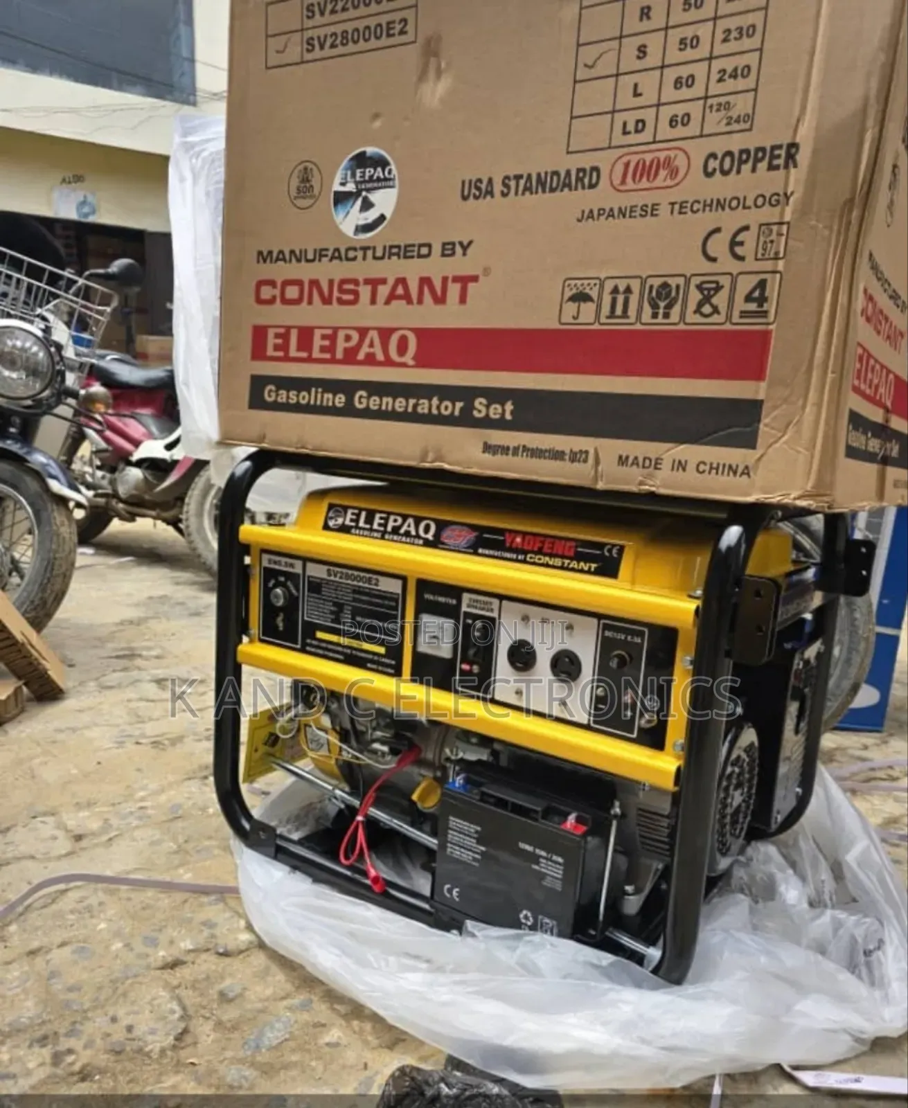 Elepaq 10kva Petrol Generator 100%Copper Wire