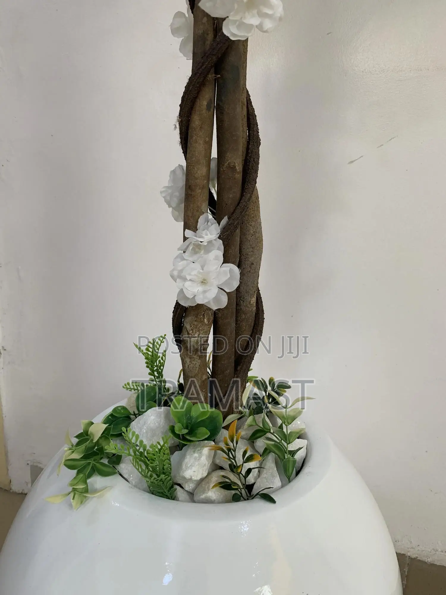 Cherry Blossom Tree And Round Ball Vase And Combo