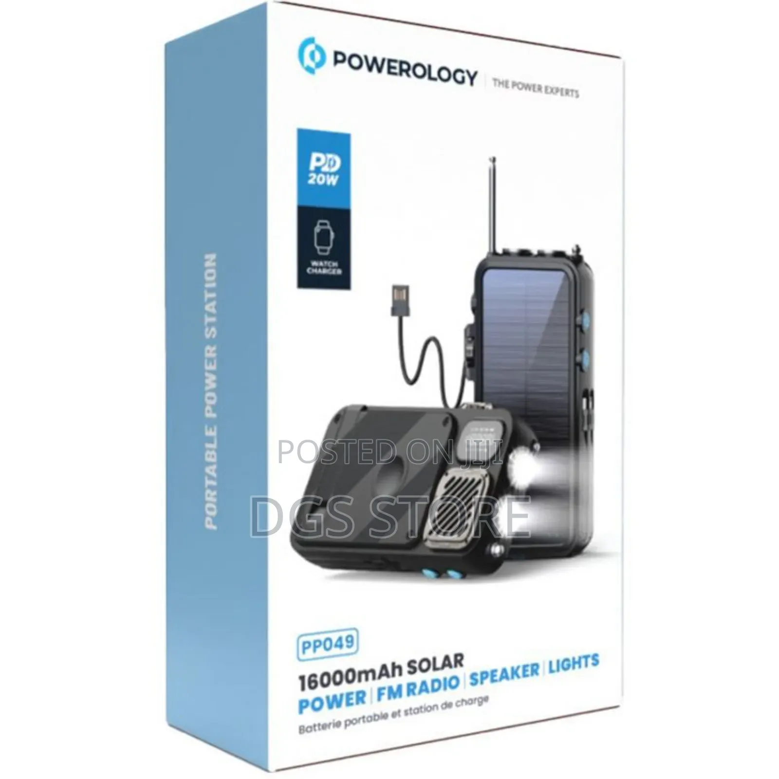 Powerology Pp049 16,000mah Solar Power, Fm Radio, Speaker