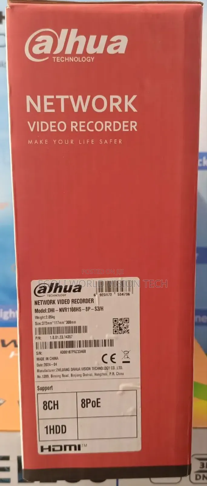 Dahua Network Video Recorder Dhi-nvr1108hs-8p-s3/H 8-channel