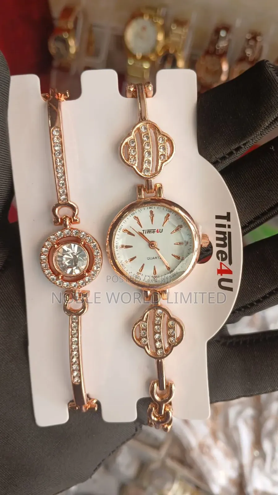 Female Gold Watch + Bracelet Rt 75b