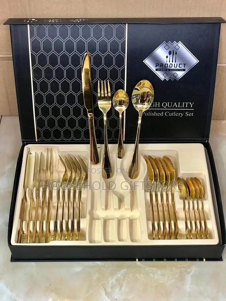 24pcs Polished Cutlery Set