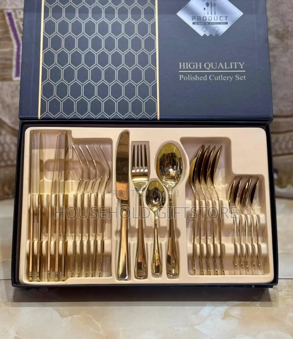 24pcs Polished Cutlery Set