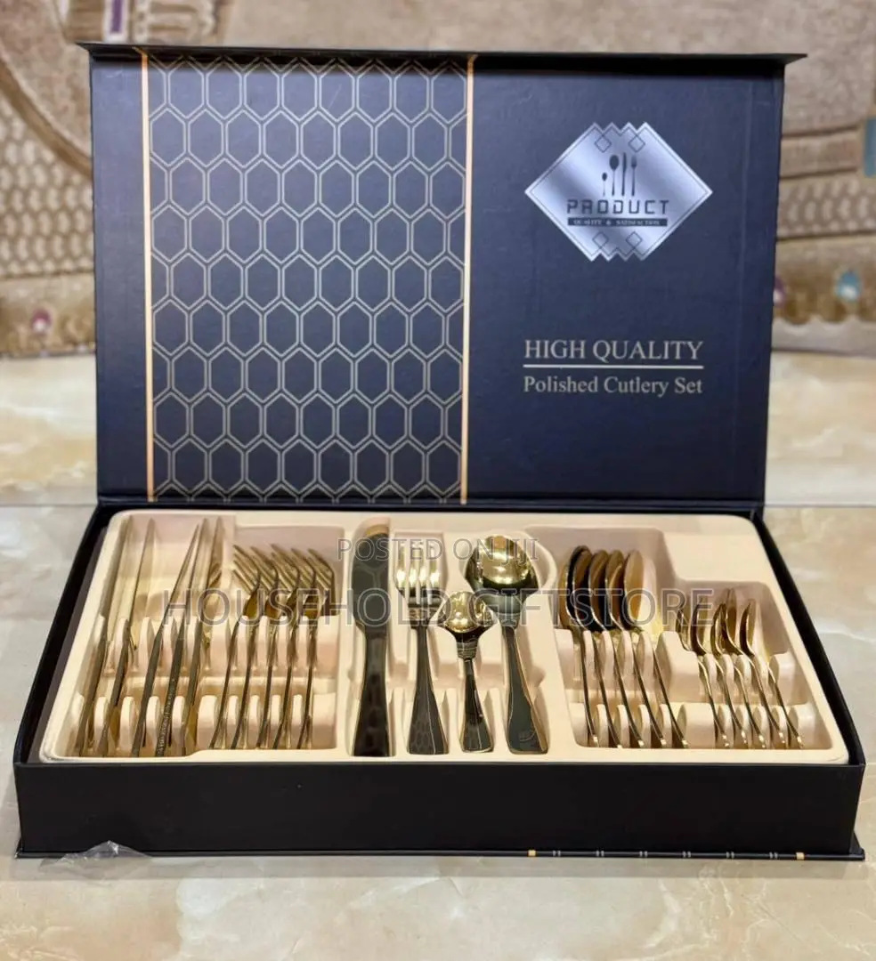 24pcs Polished Cutlery Set
