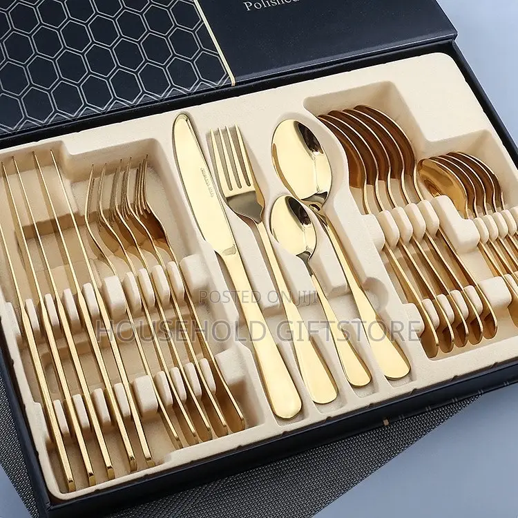 24pcs Polished Cutlery Set