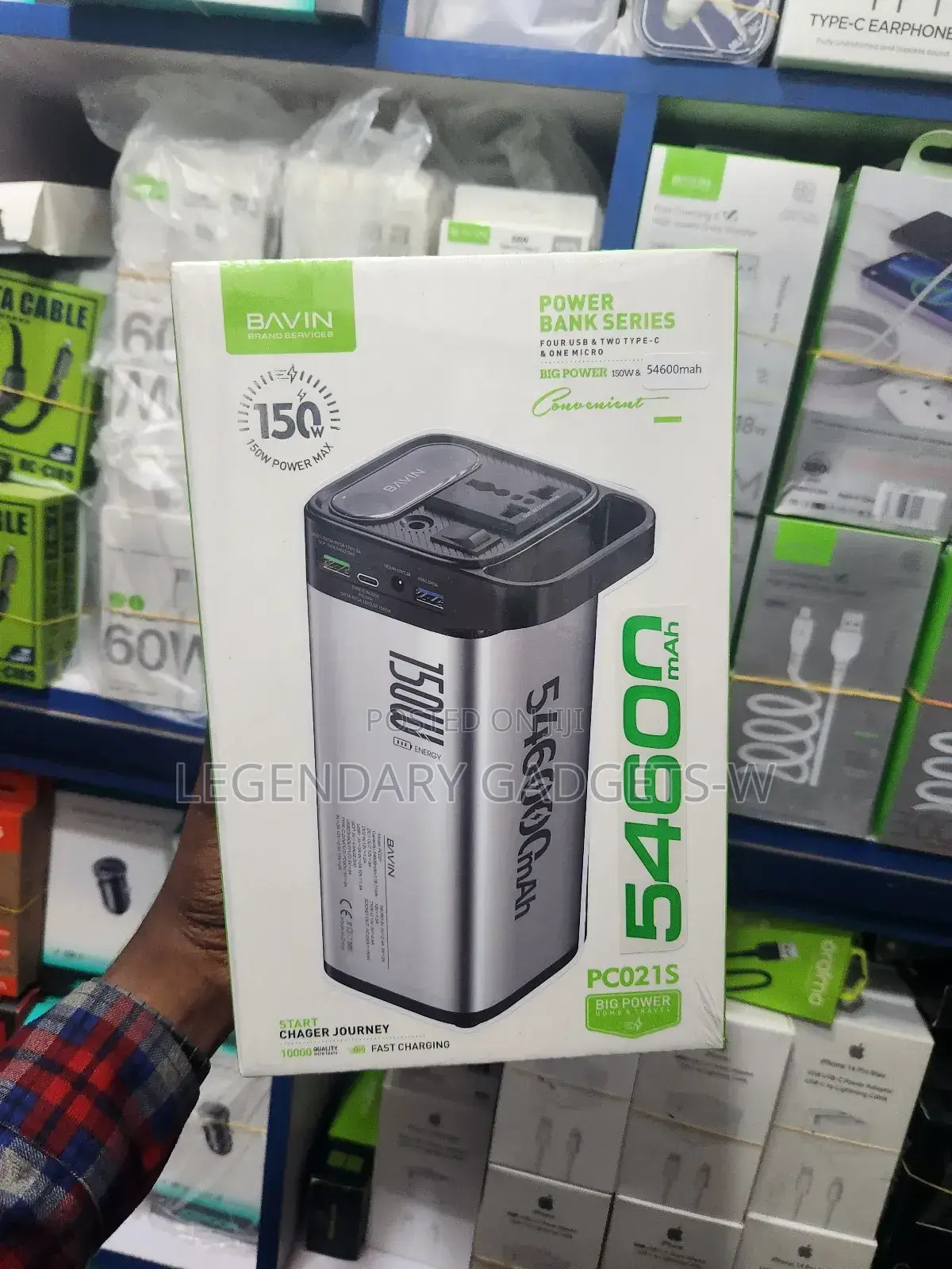 Bavin 54,600mah Powerbank Charging Laptop 150w Power Max