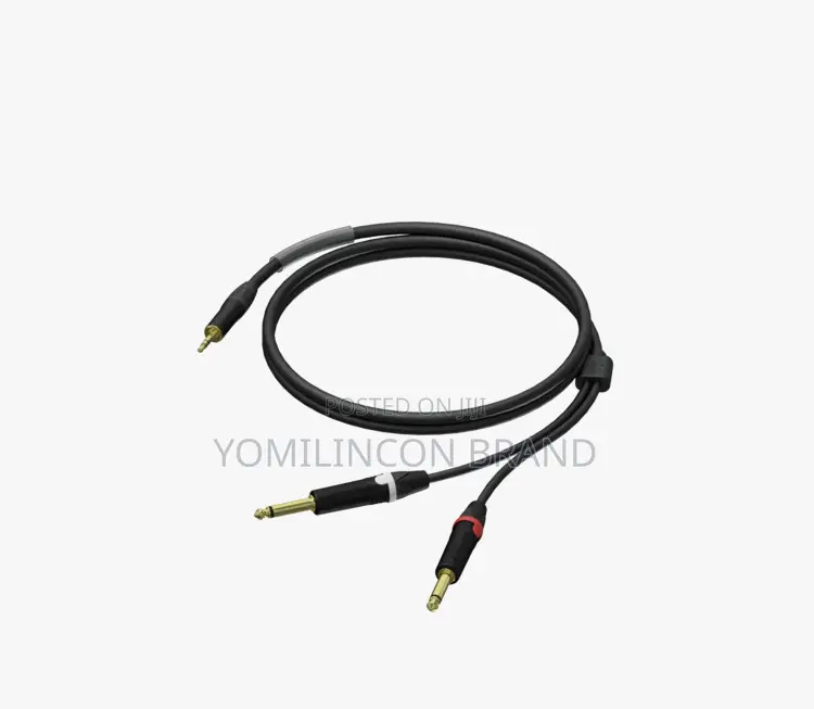 Procab Pra713 3.5 Mm Male Stereo - 2 X 6.3 Mm Jack Male Mono