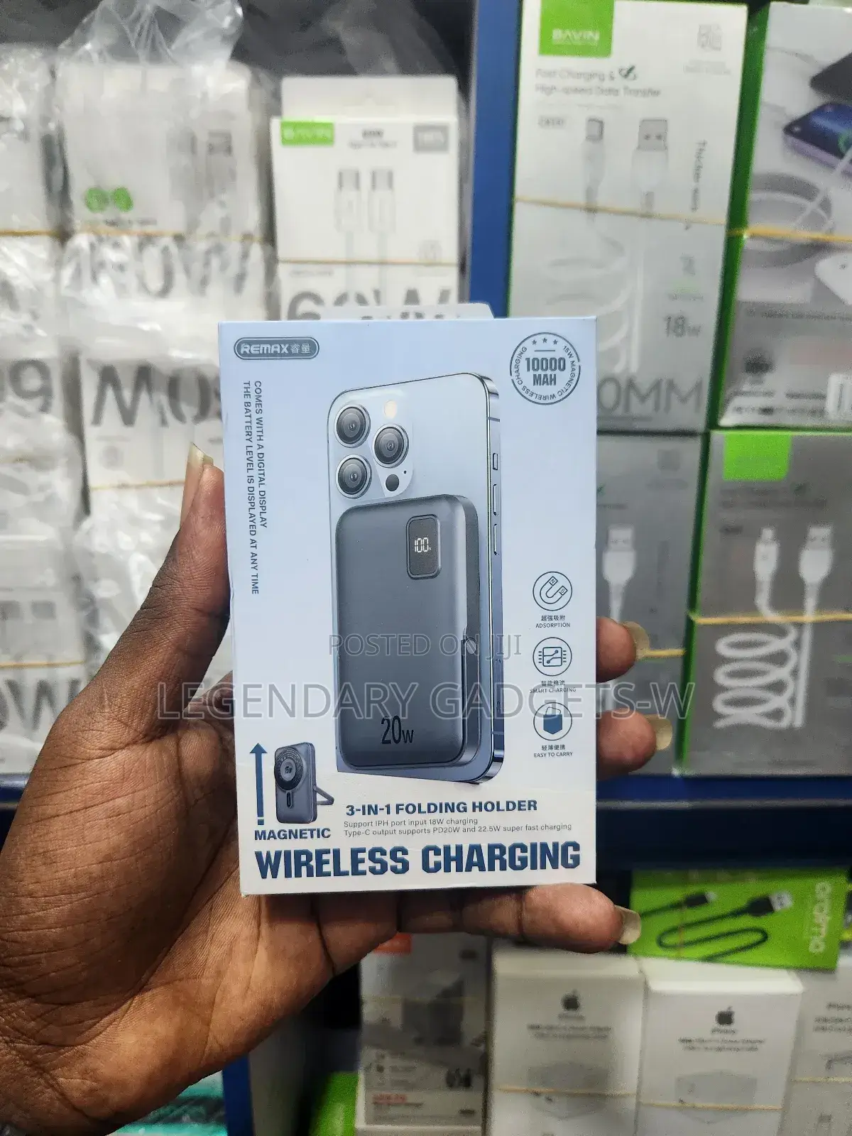 Remax 10,000mah Powerbank Wireless Charge 15w 20w