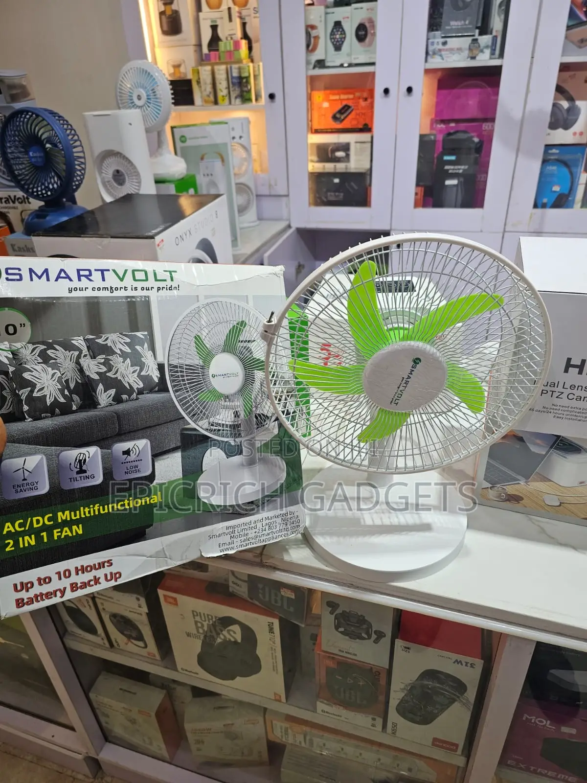Smartvolt 10” Ac/Dc Rechargeable Fan