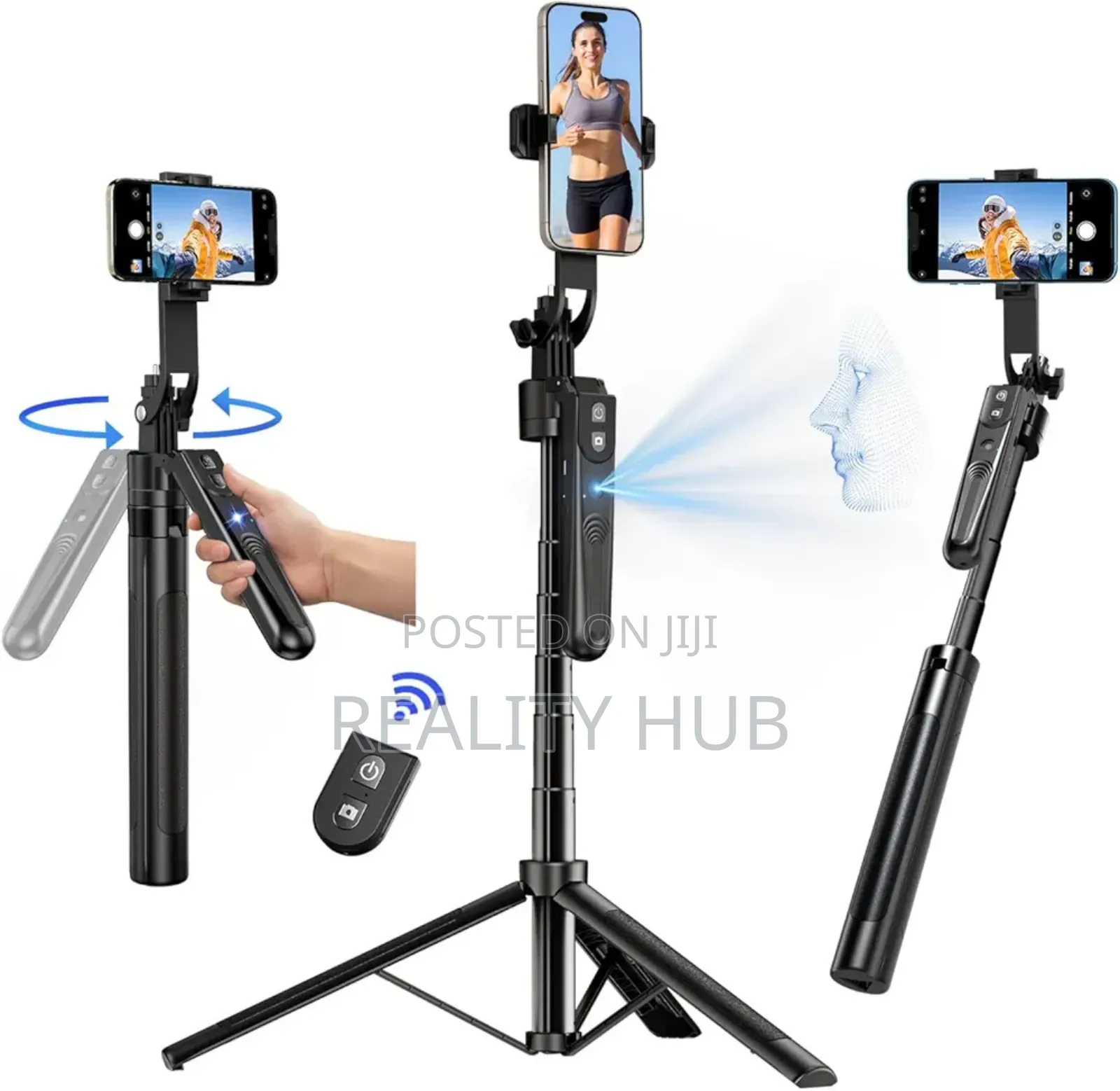 Auto Face Tracking Tripod 360° Rotation With Stand