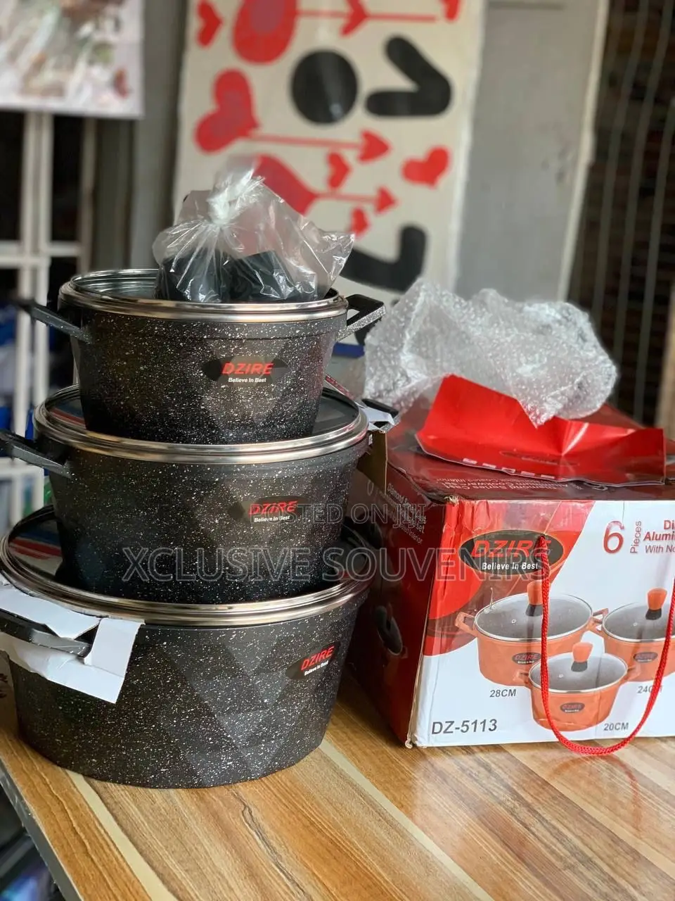 6pcs Non Stick Pot (Size: 20cm /24cm/28cm)